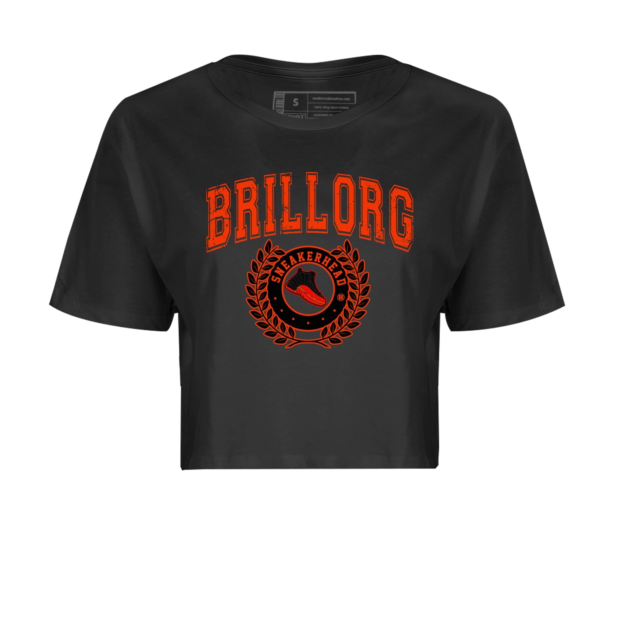 snkmatch Letter Women's Tops - Air Jordan 12 Brilliant Orange