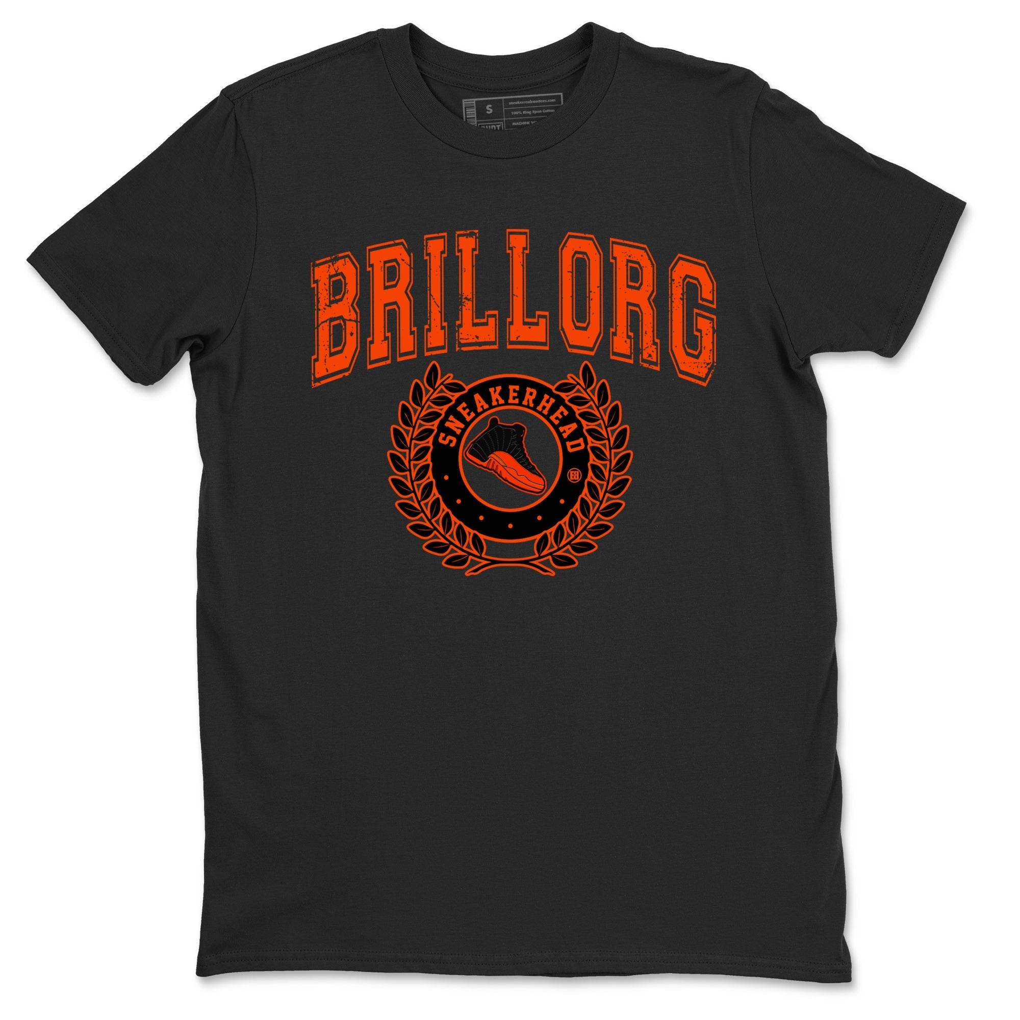 snkmatch Letter Unisex Tops - Air Jordan 12 Brilliant Orange