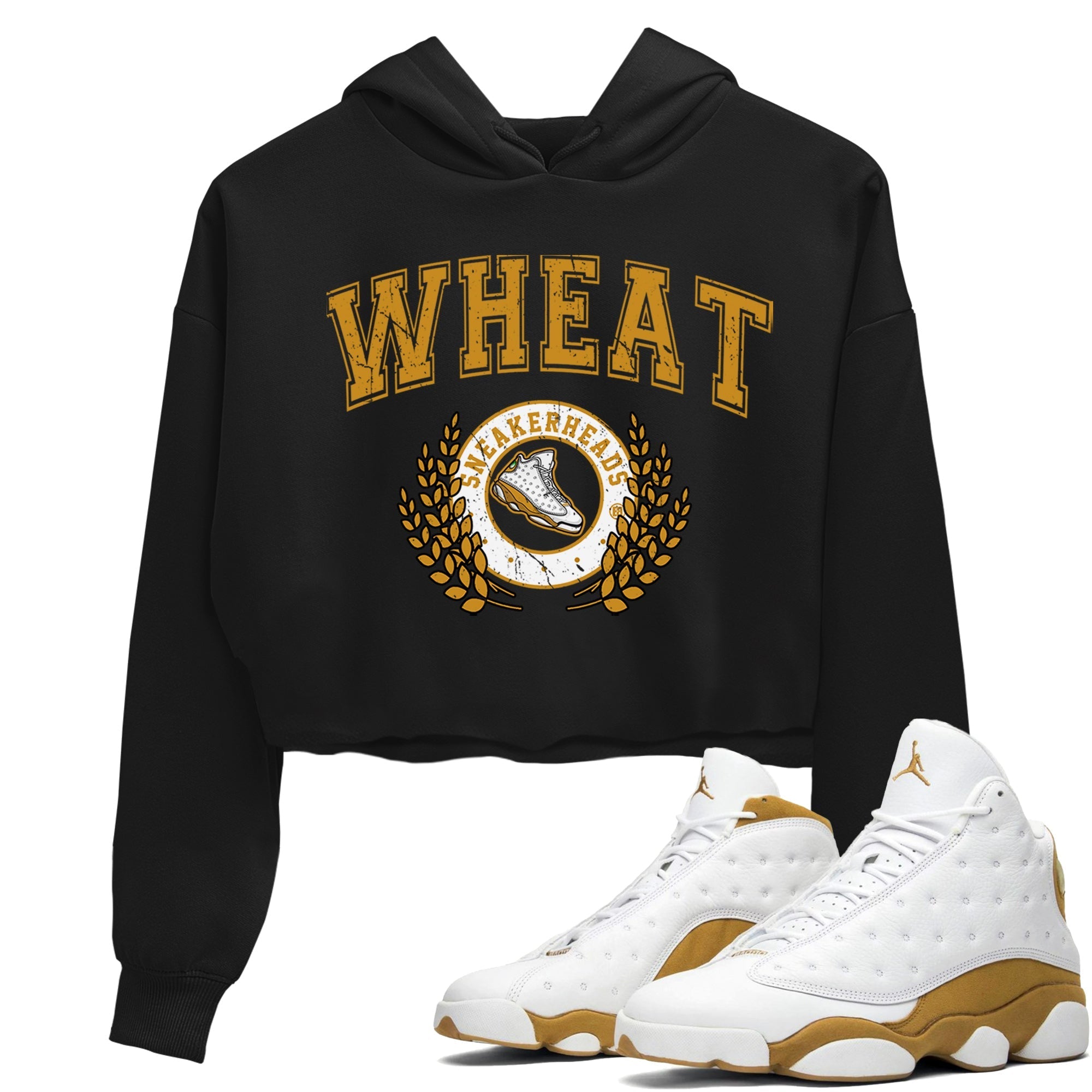 snkmatch Letter Women's Tops - Air Jordan 13 Wheat