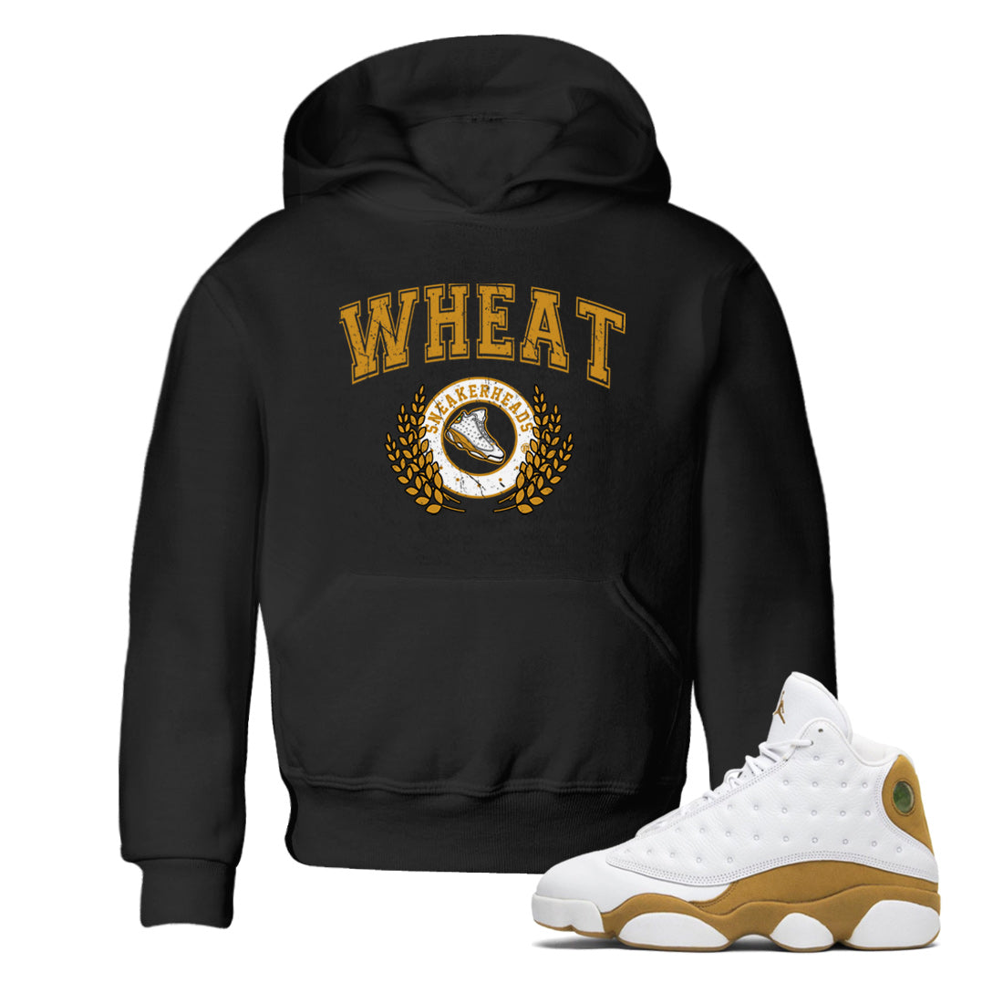snkmatch Letter Kids Tops - Air Jordan 13 Wheat