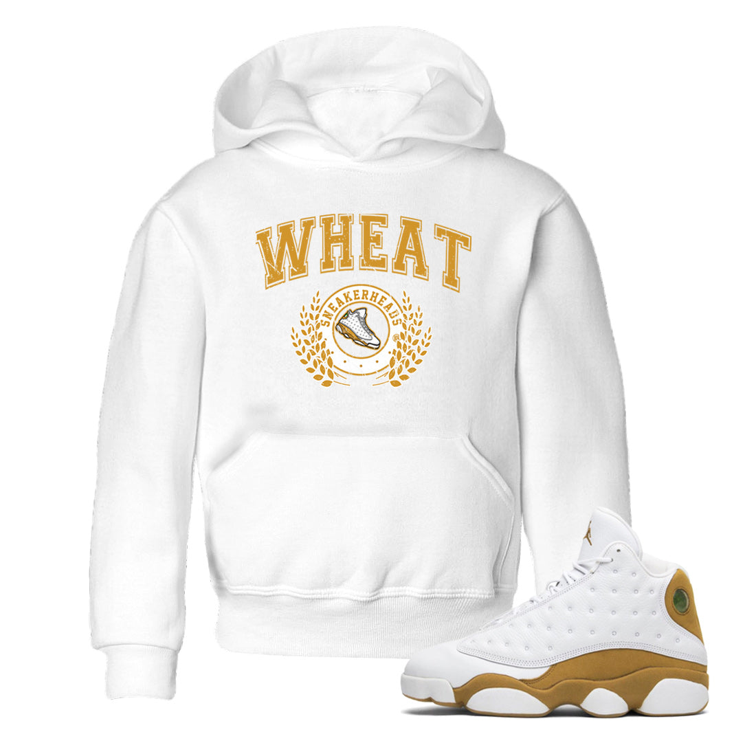 snkmatch Letter Kids Tops - Air Jordan 13 Wheat
