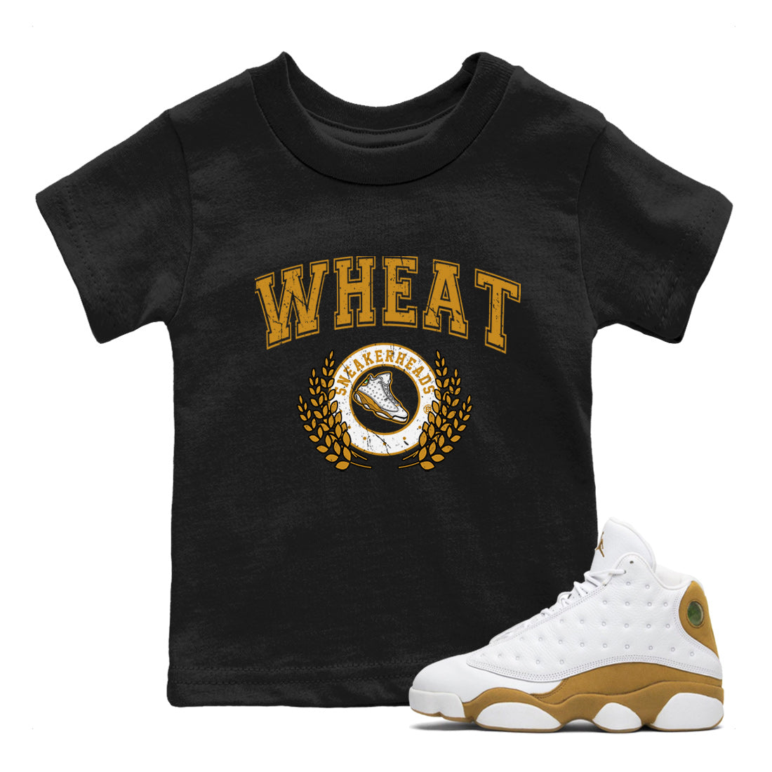 snkmatch Letter Kids Tops - Air Jordan 13 Wheat