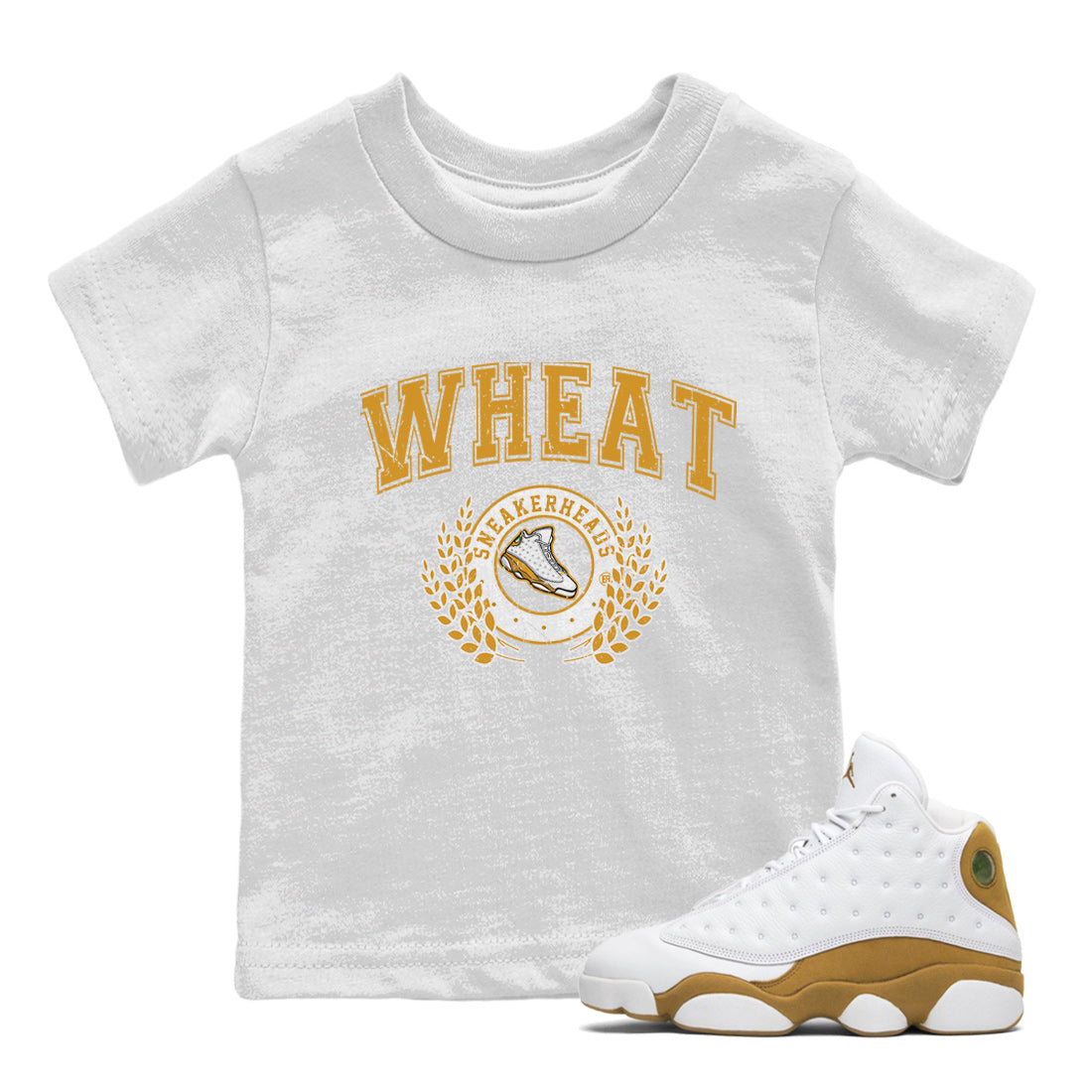 snkmatch Letter Kids Tops - Air Jordan 13 Wheat