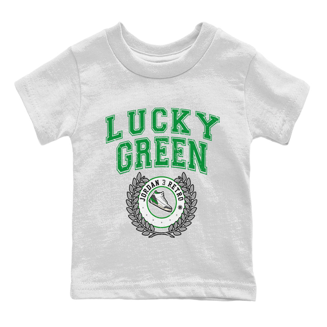 snkmatch Letter Kids Tops - Air Jordan 3 Lucky Green