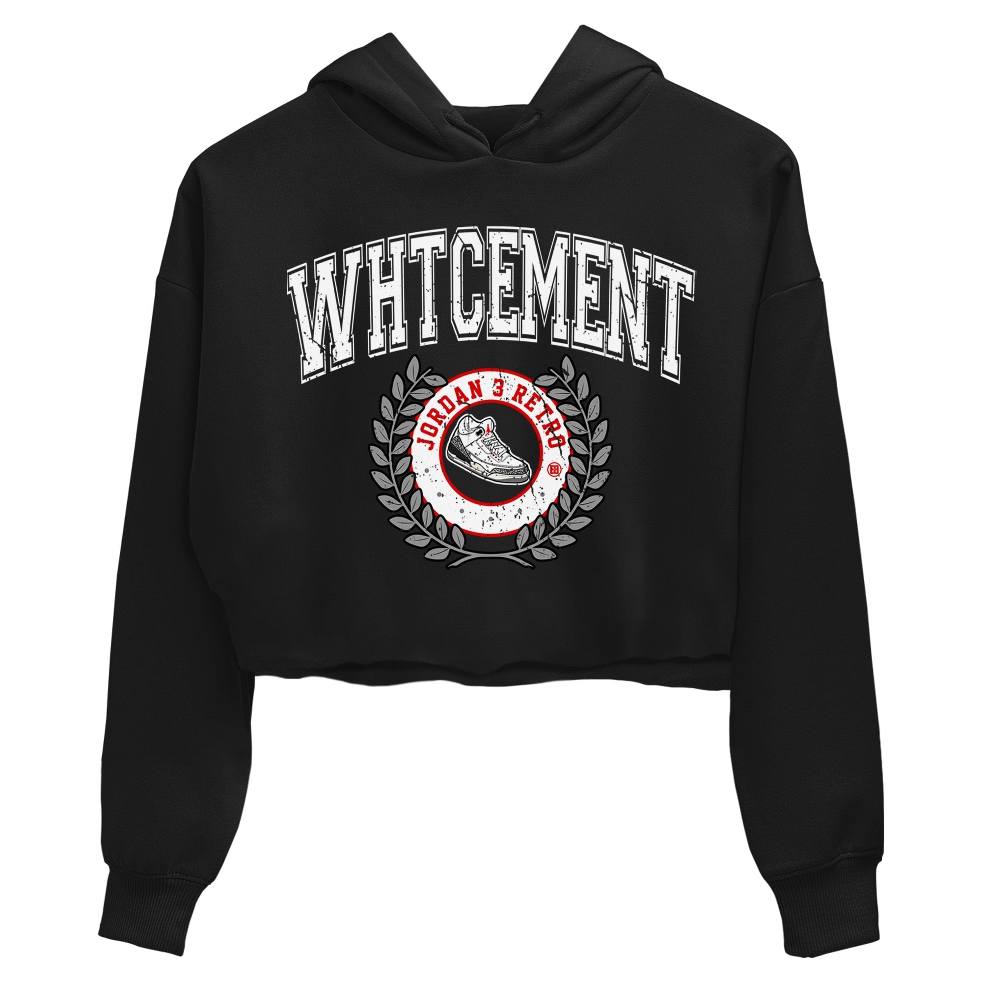 snkmatch Letter Women's Tops - Air Jordan 3 White Cement