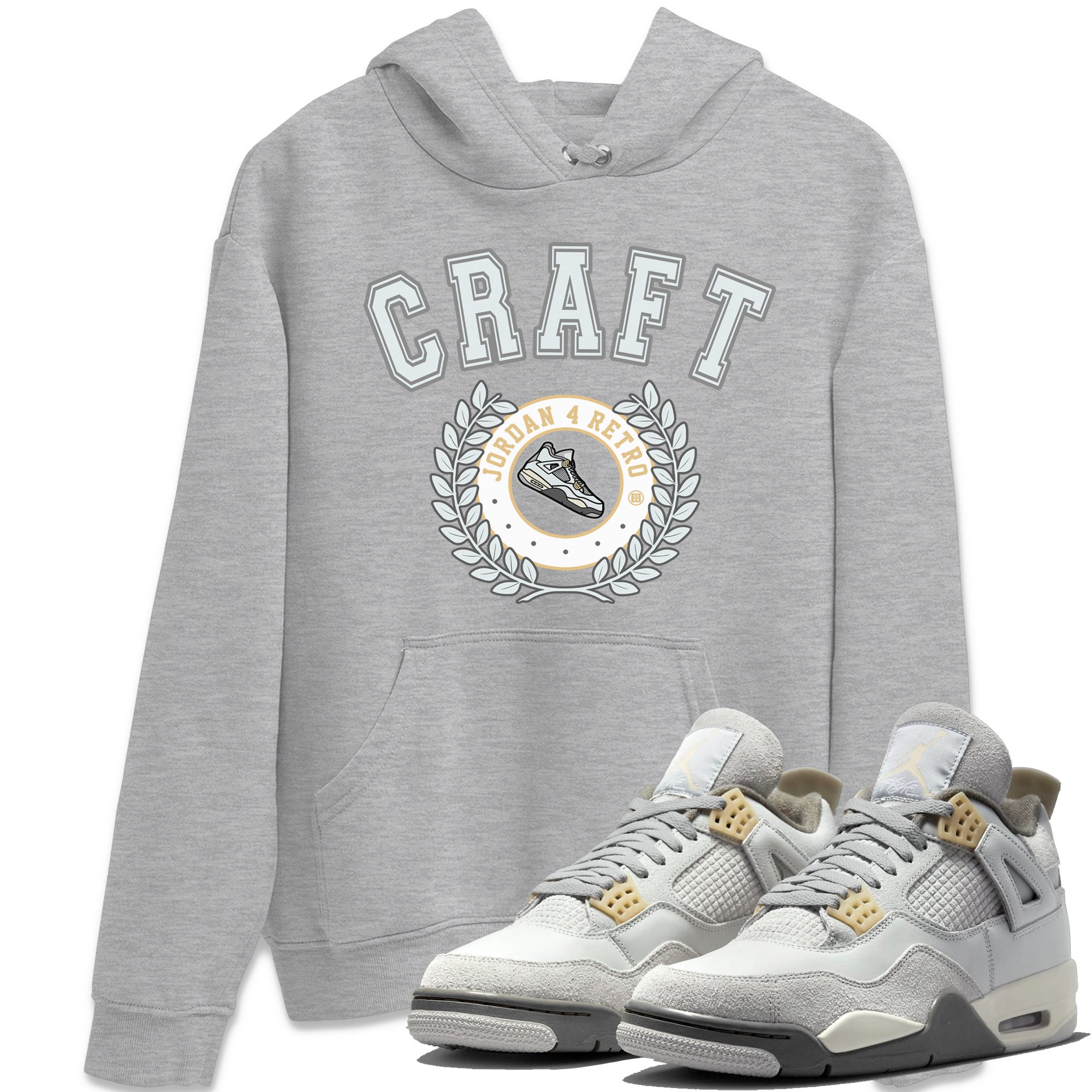 snkmatch Letter Unisex Tops - Air Jordan 4 Craft