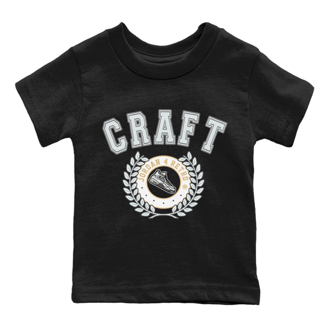 snkmatch Letter Kids Tops - Air Jordan 4 Craft