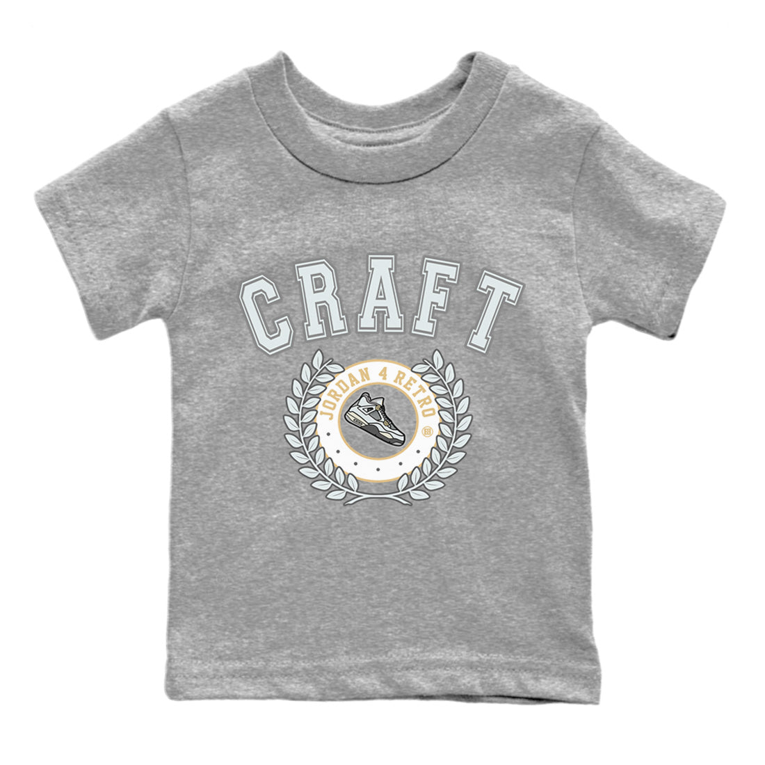 snkmatch Letter Kids Tops - Air Jordan 4 Craft