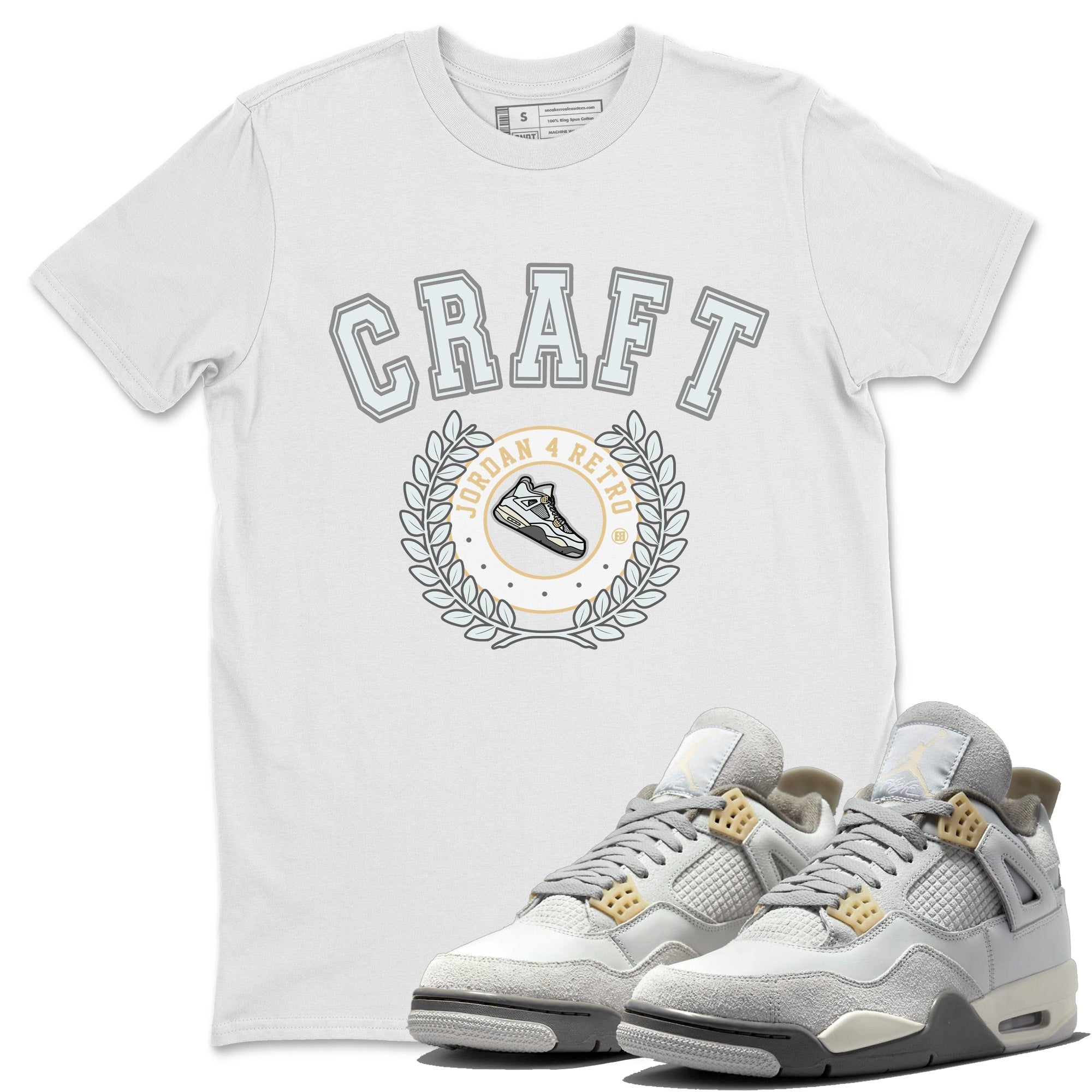 snkmatch Letter Unisex Tops - Air Jordan 4 Craft