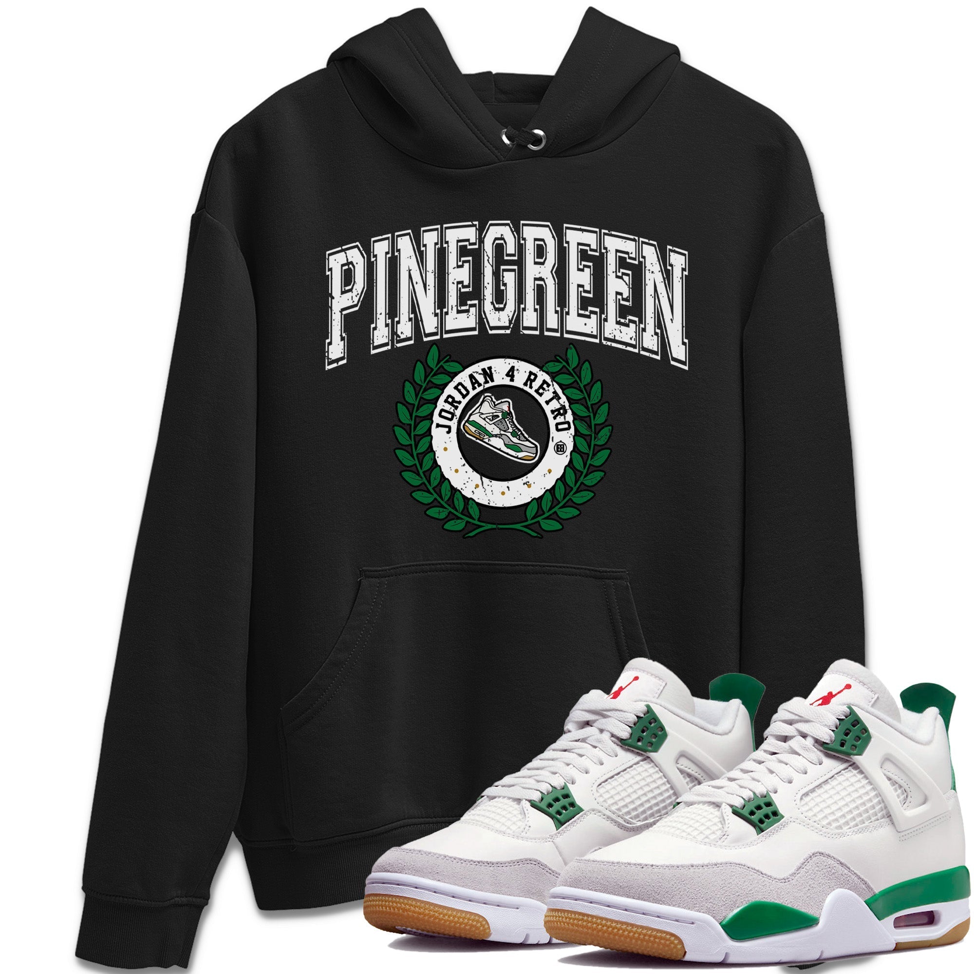 snkmatch Letter Unisex Tops - Air Jordan 4 Pine Green