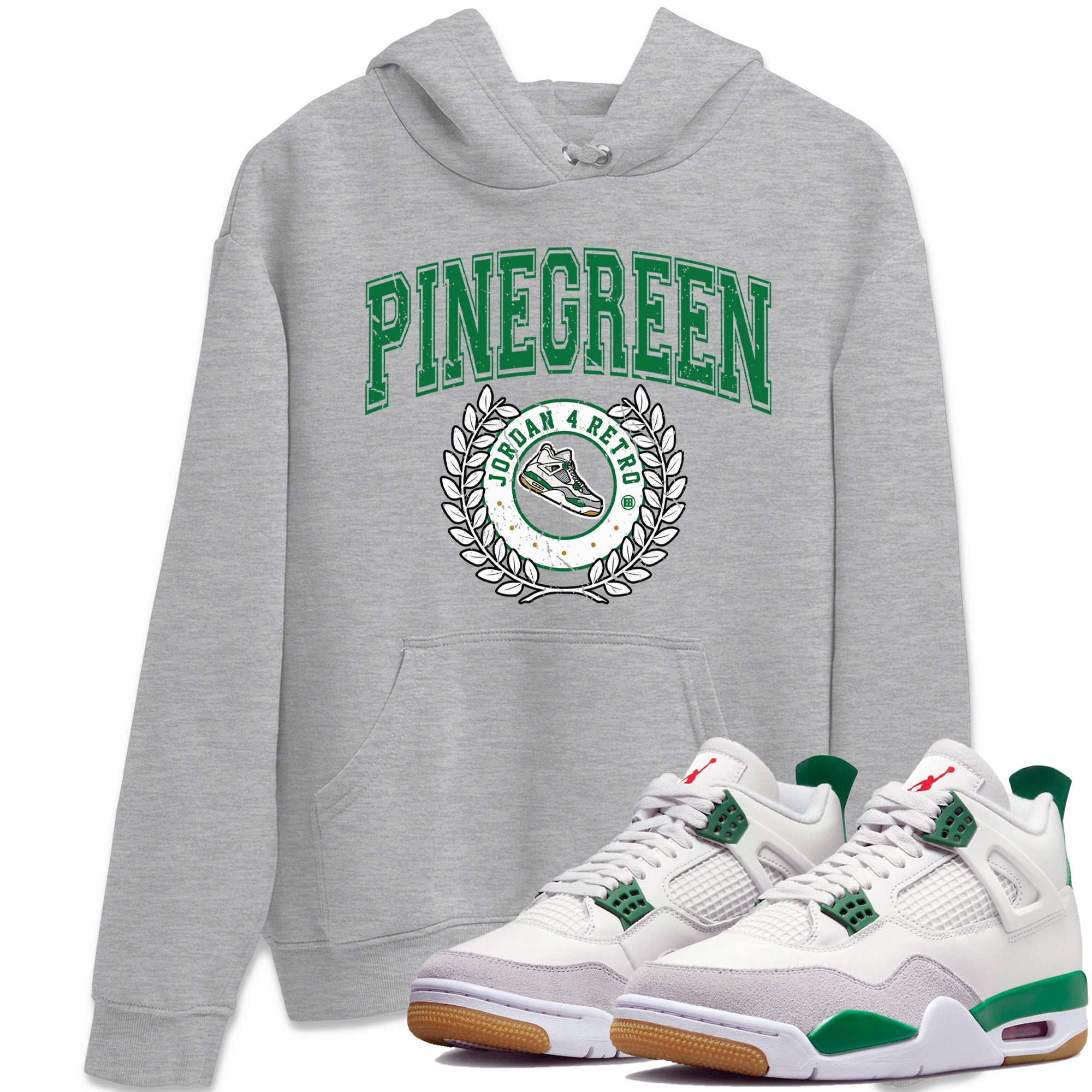 snkmatch Letter Unisex Tops - Air Jordan 4 Pine Green SB
