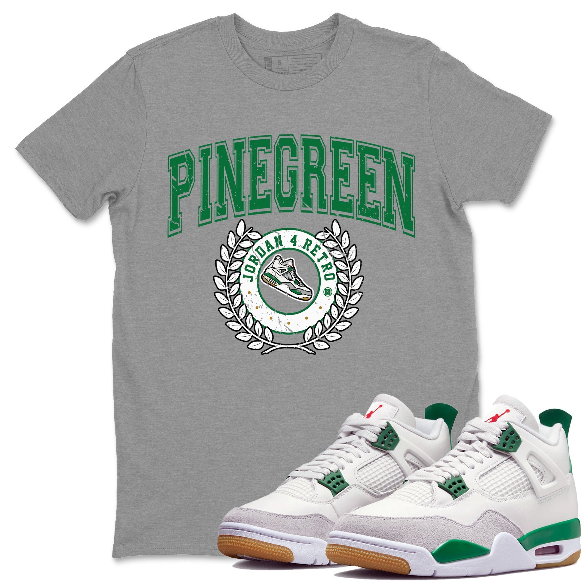 snkmatch Letter Unisex Tops - Air Jordan 4 Pine Green