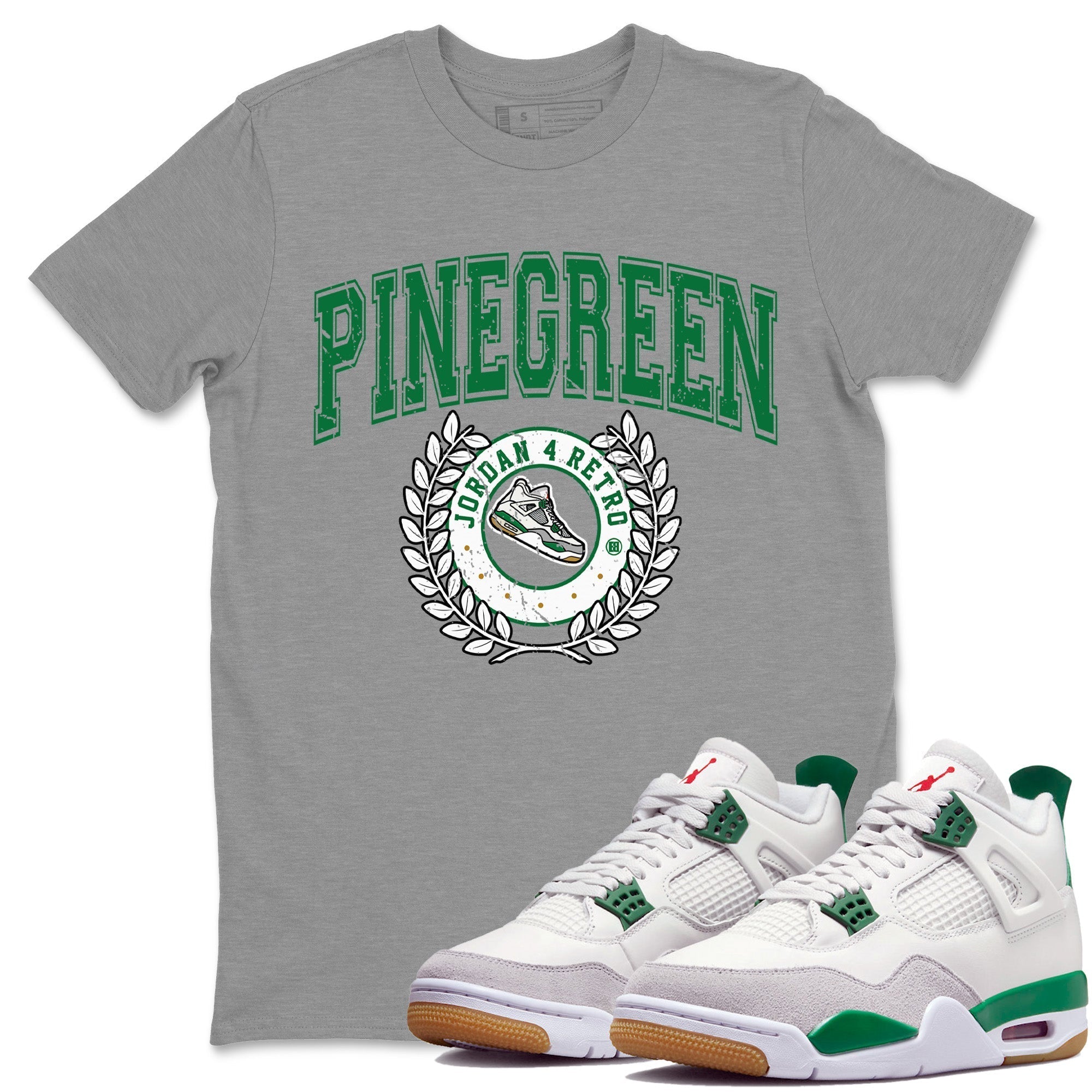 snkmatch Letter Unisex Tops - Air Jordan 4 Pine Green SB
