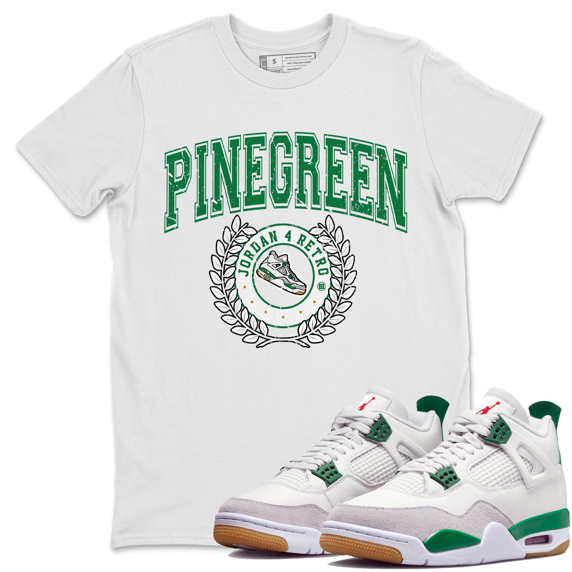 snkmatch Letter Unisex Tops - Air Jordan 4 Pine Green