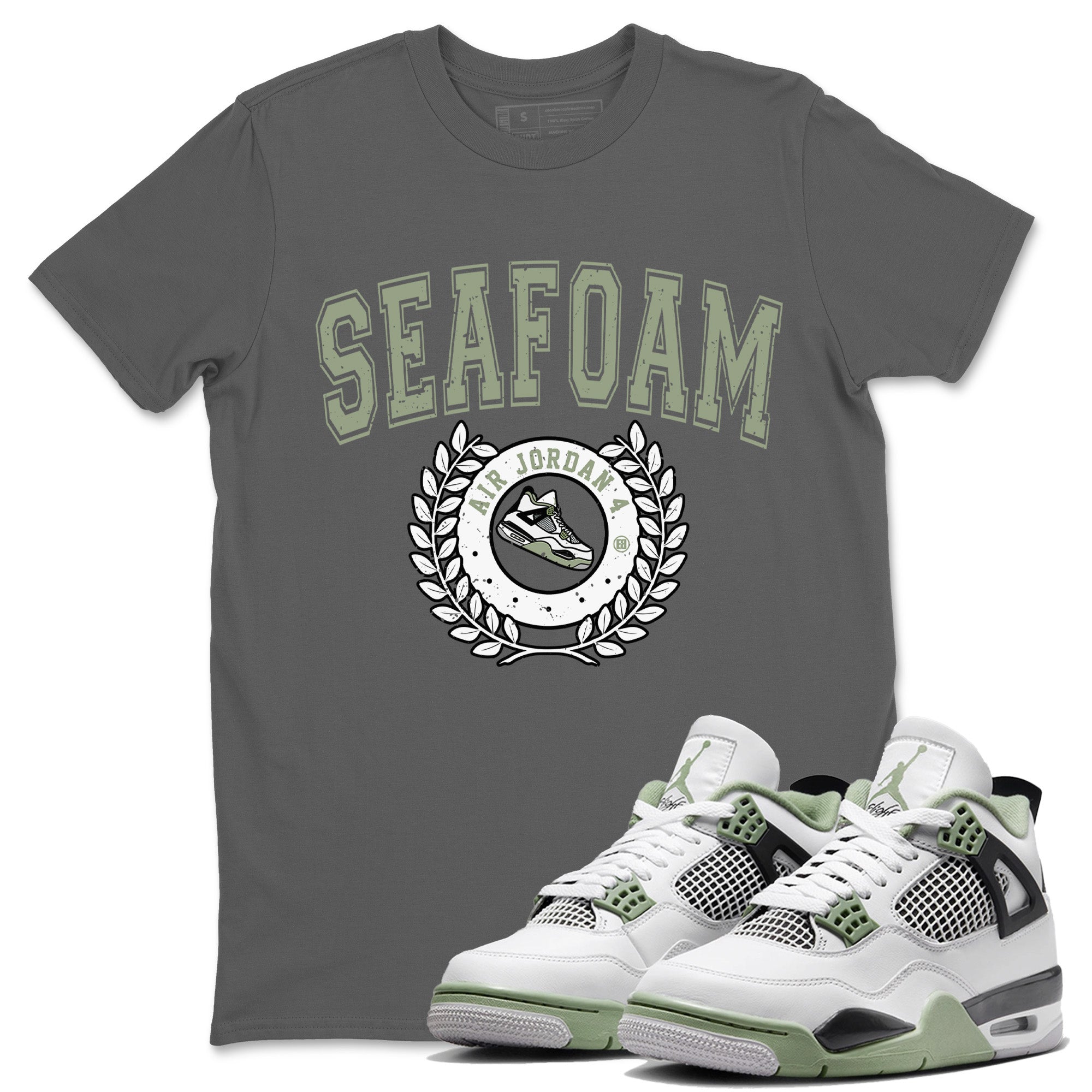 snkmatch Letter Unisex Tops - Air Jordan 4 Seafoam