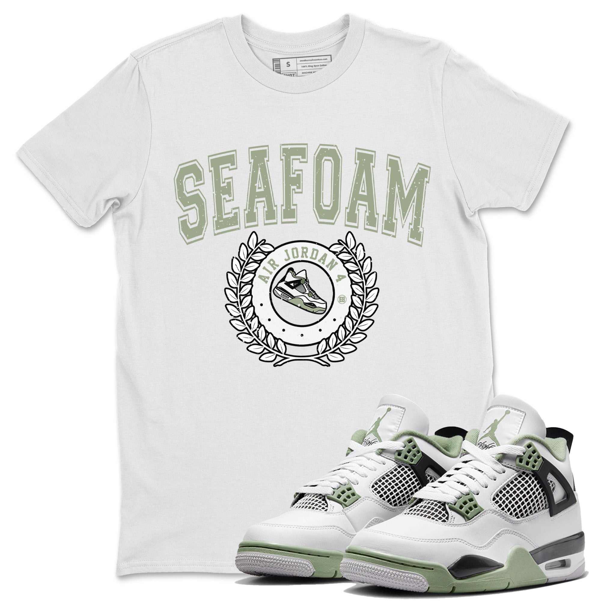 snkmatch Letter Unisex Tops - Air Jordan 4 Seafoam