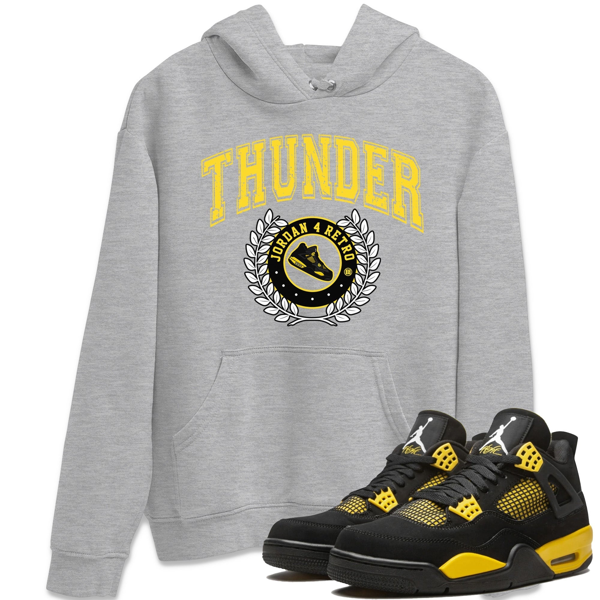 snkmatch Letter Unisex Tops - Air Jordan 4 Thunder