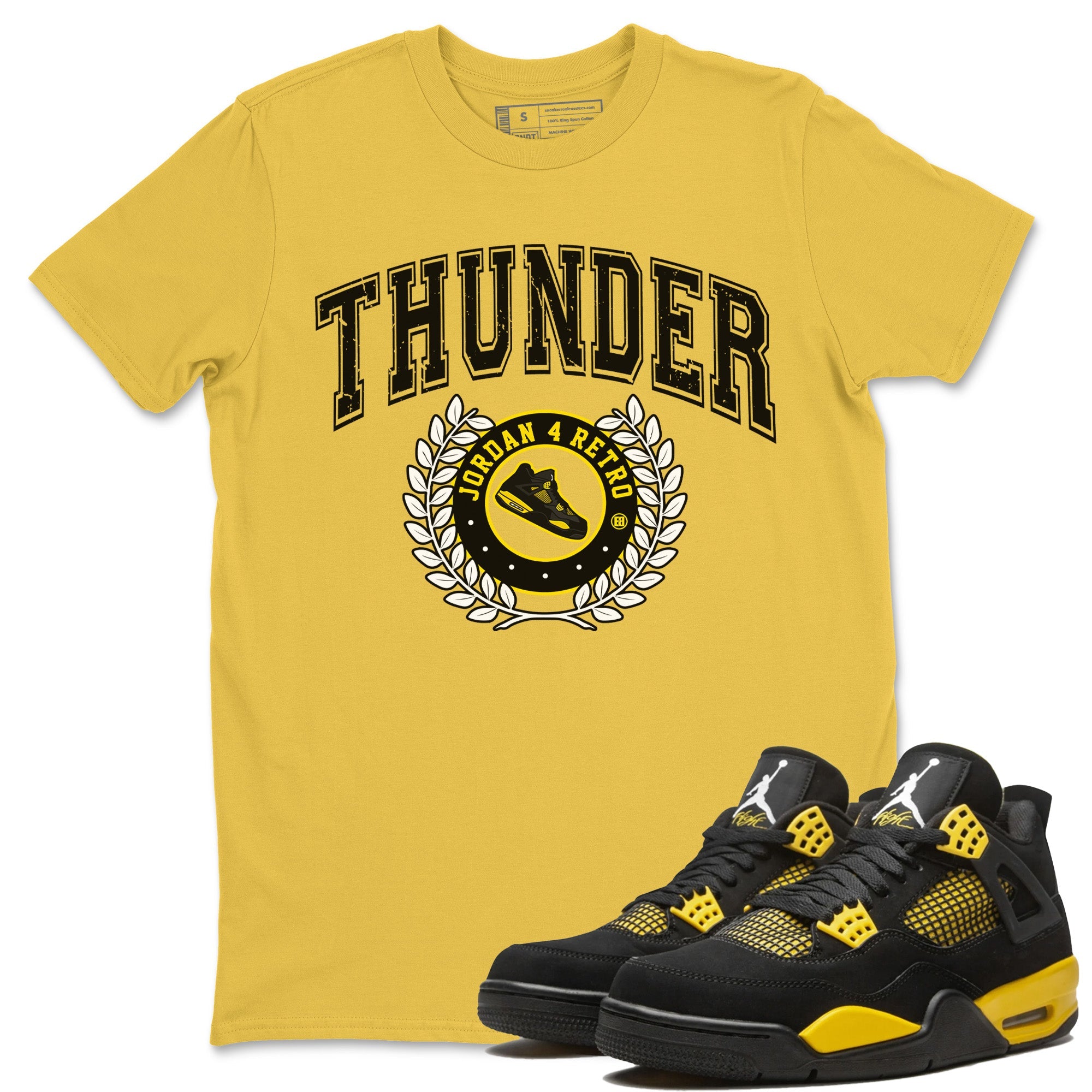 snkmatch Letter Unisex Tops - Air Jordan 4 Thunder