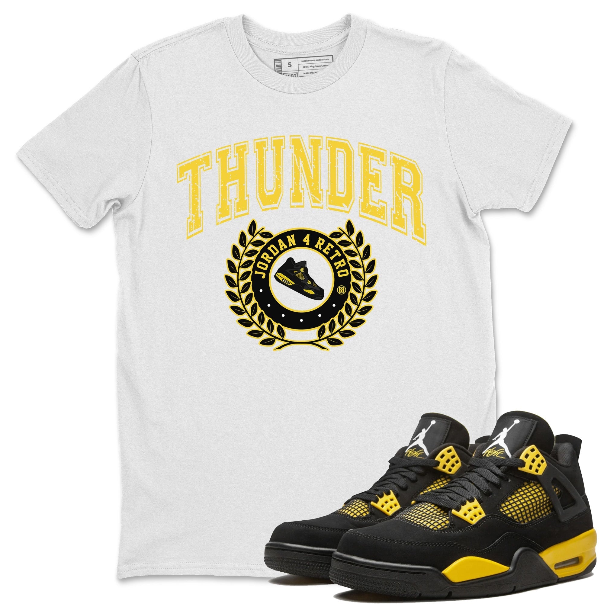snkmatch Letter Unisex Tops - Air Jordan 4 Thunder
