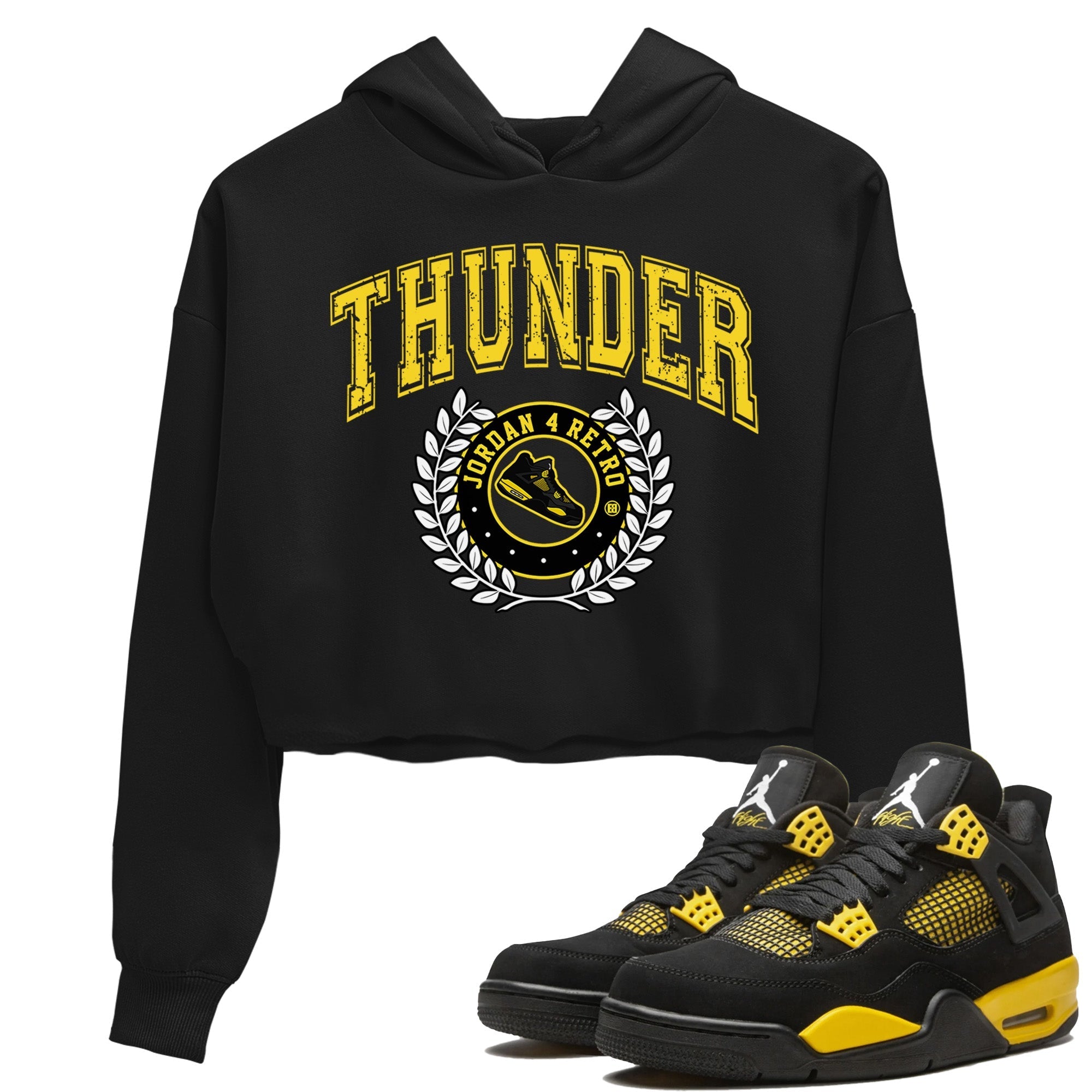 snkmatch Letter Women's Tops - Air Jordan 4 Thunder