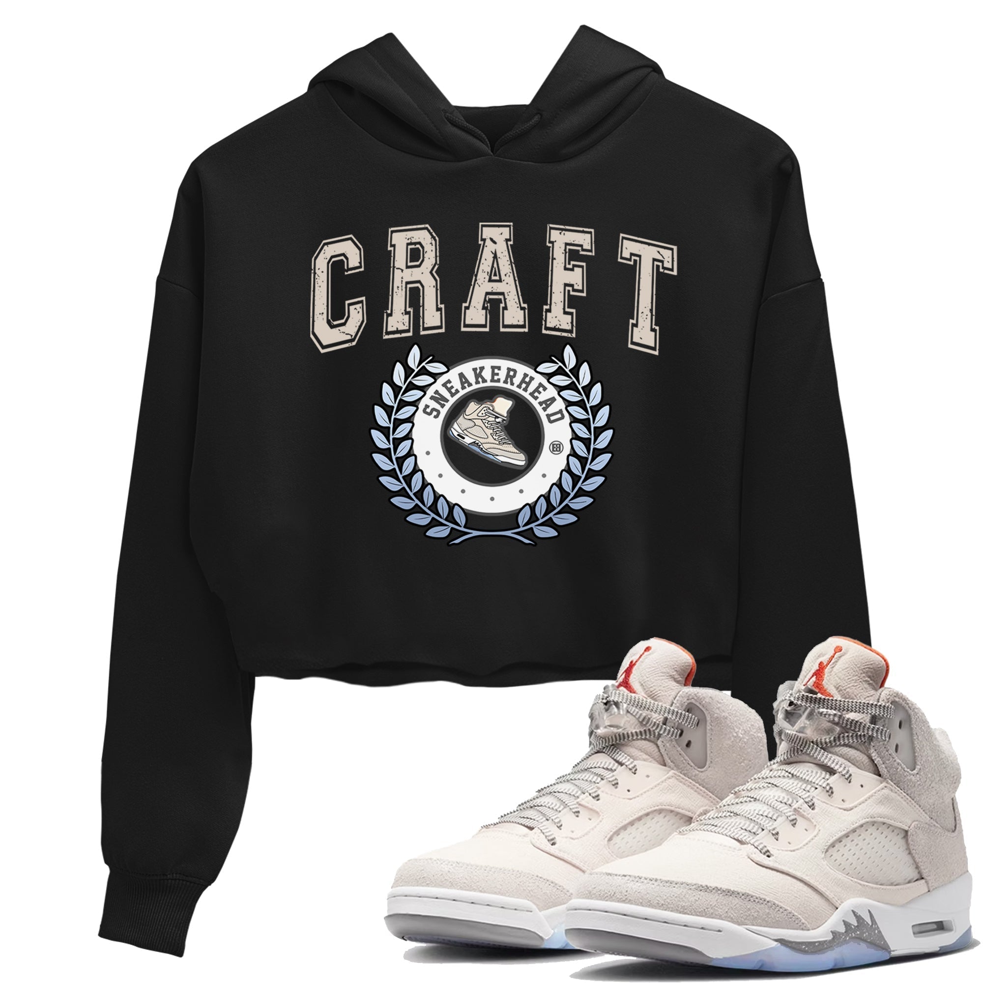 snkmatch Letter Women's Tops - Air Jordan 5 Craft