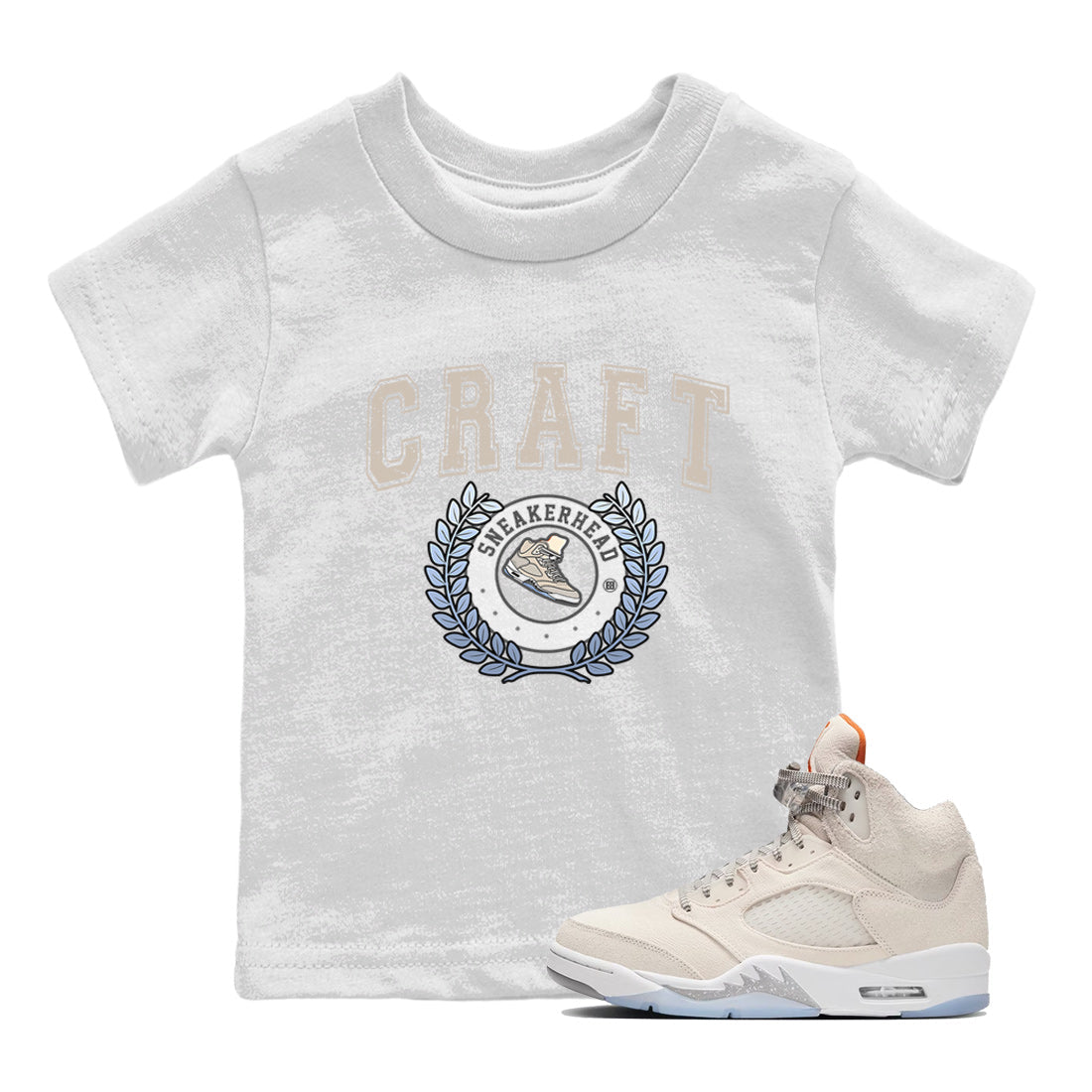 snkmatch Letter Kids Tops - Air Jordan 5 Craft