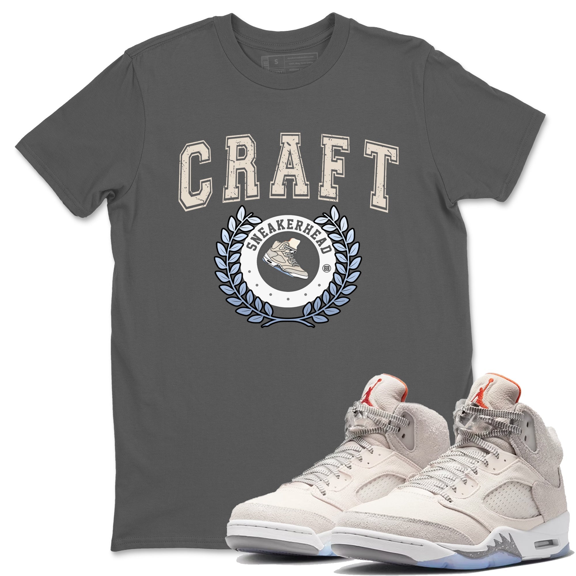 snkmatch Letter Unisex Tops - Air Jordan 5 Craft
