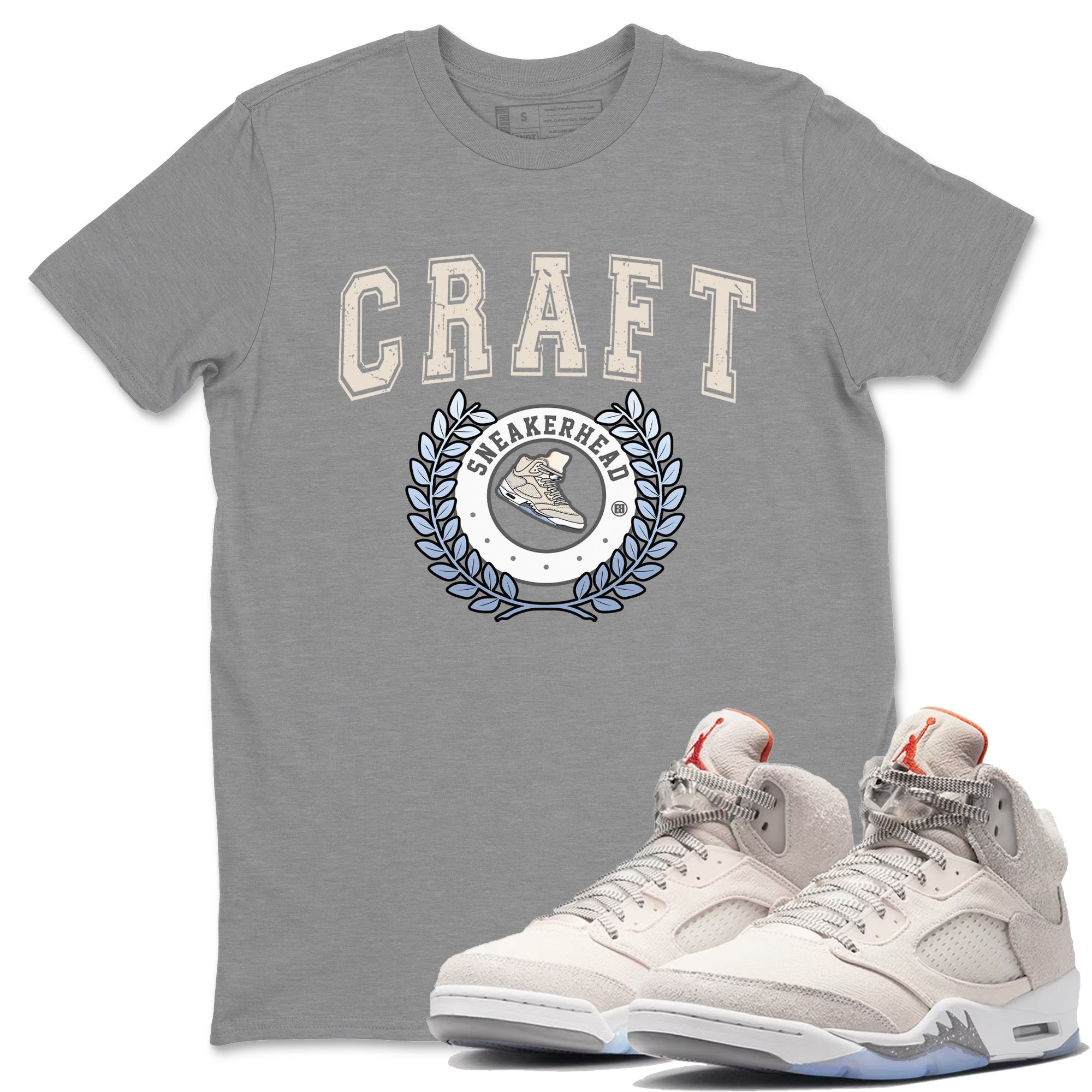 snkmatch Letter Unisex Tops - Air Jordan 5 Craft