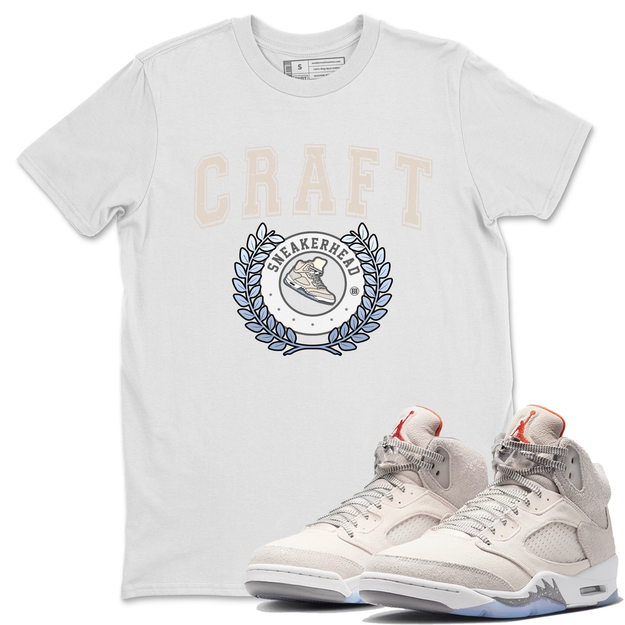 snkmatch Letter Unisex Tops - Air Jordan 5 Craft