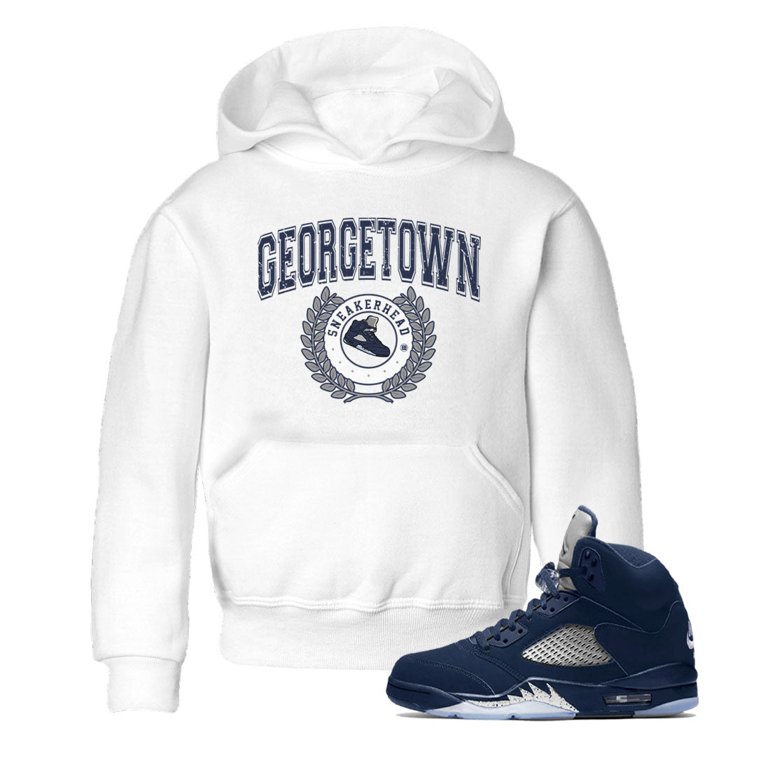 snkmatch Letter snkmatch Tee Kids - Air Jordan 5 Georgetown