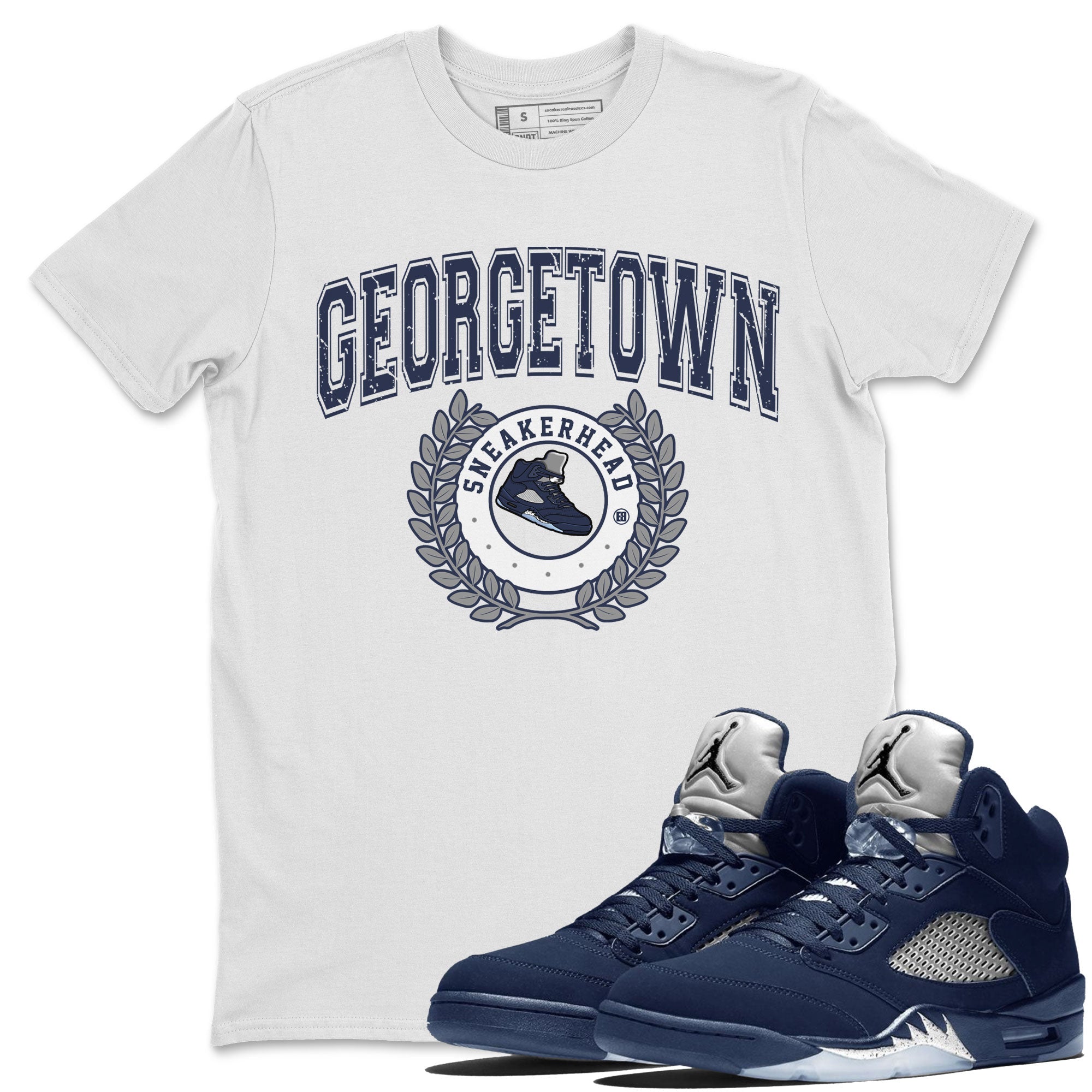 snkmatch Letter snkmatch Tee - Air Jordan 5 Georgetown