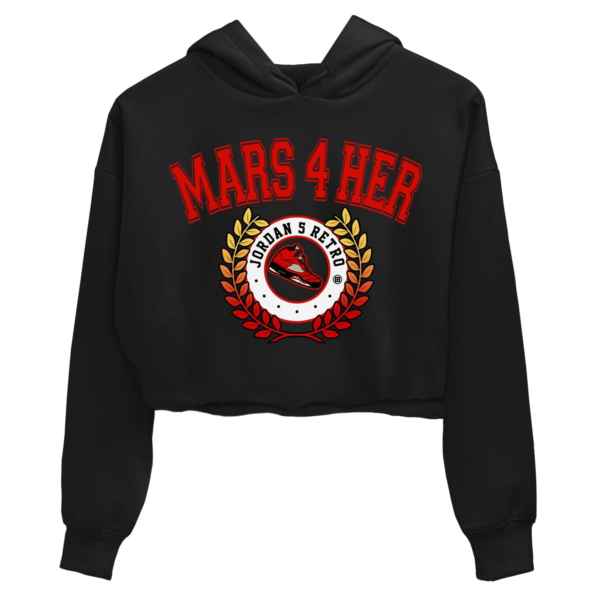 snkmatch Letter Women's Tops - Air Jordan 5 Mars For Her