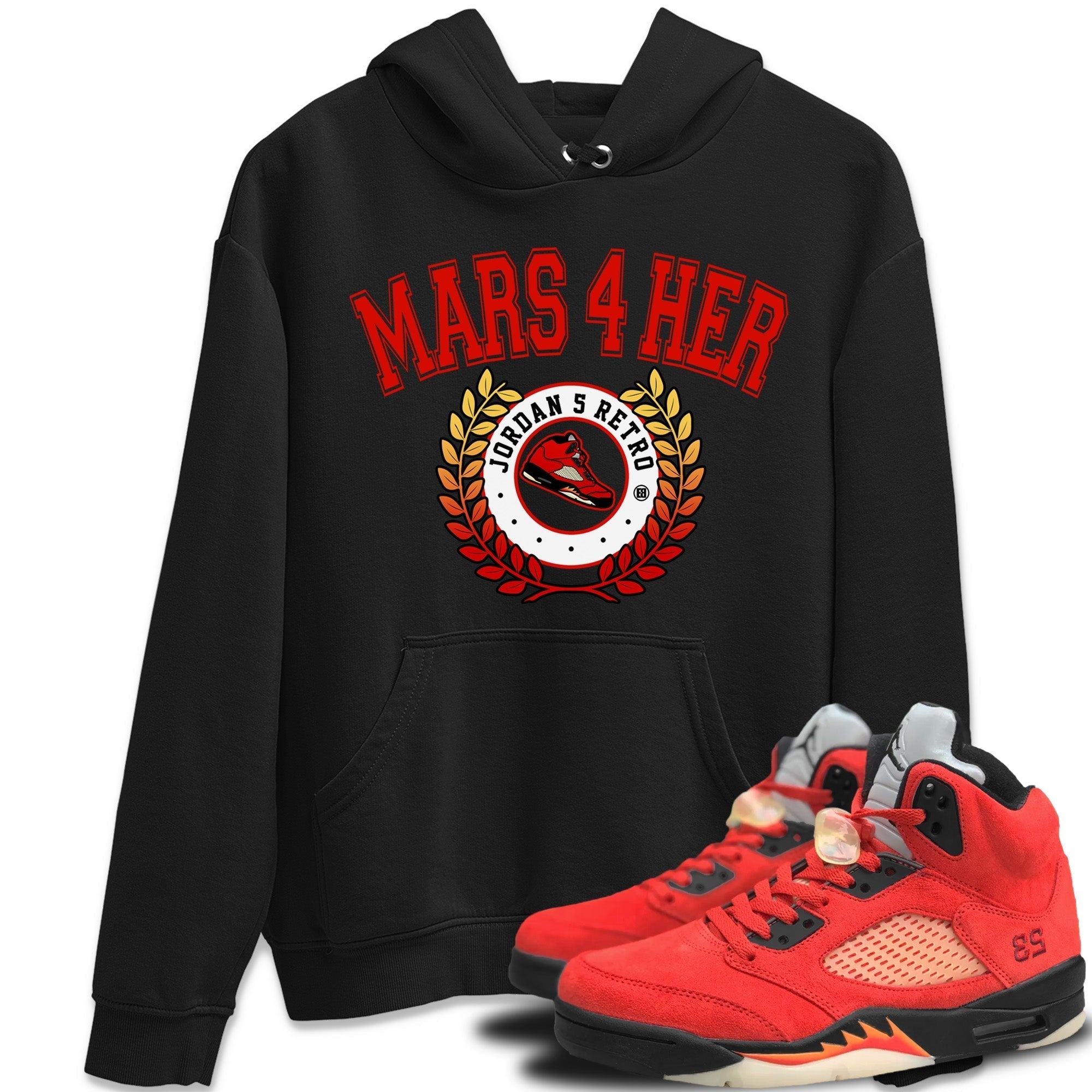 snkmatch Letter Unisex Tops - Air Jordan 5 Mars For Her