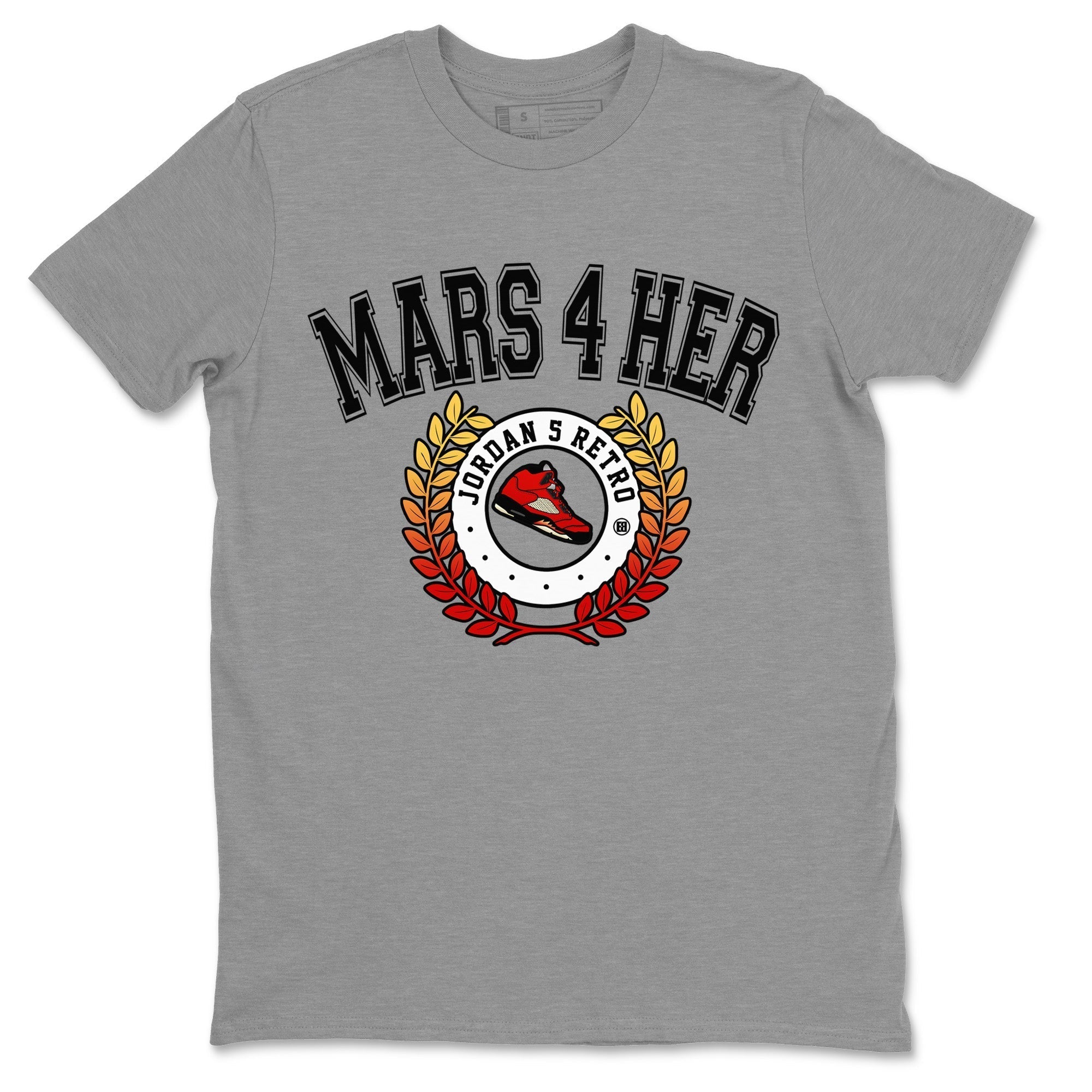 snkmatch Letter Unisex Tops - Air Jordan 5 Mars For Her