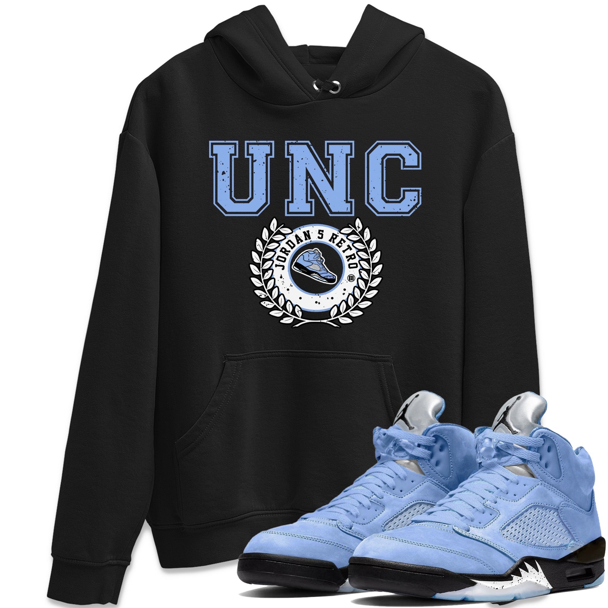 snkmatch Letter Unisex Tops - Air Jordan 5 UNC