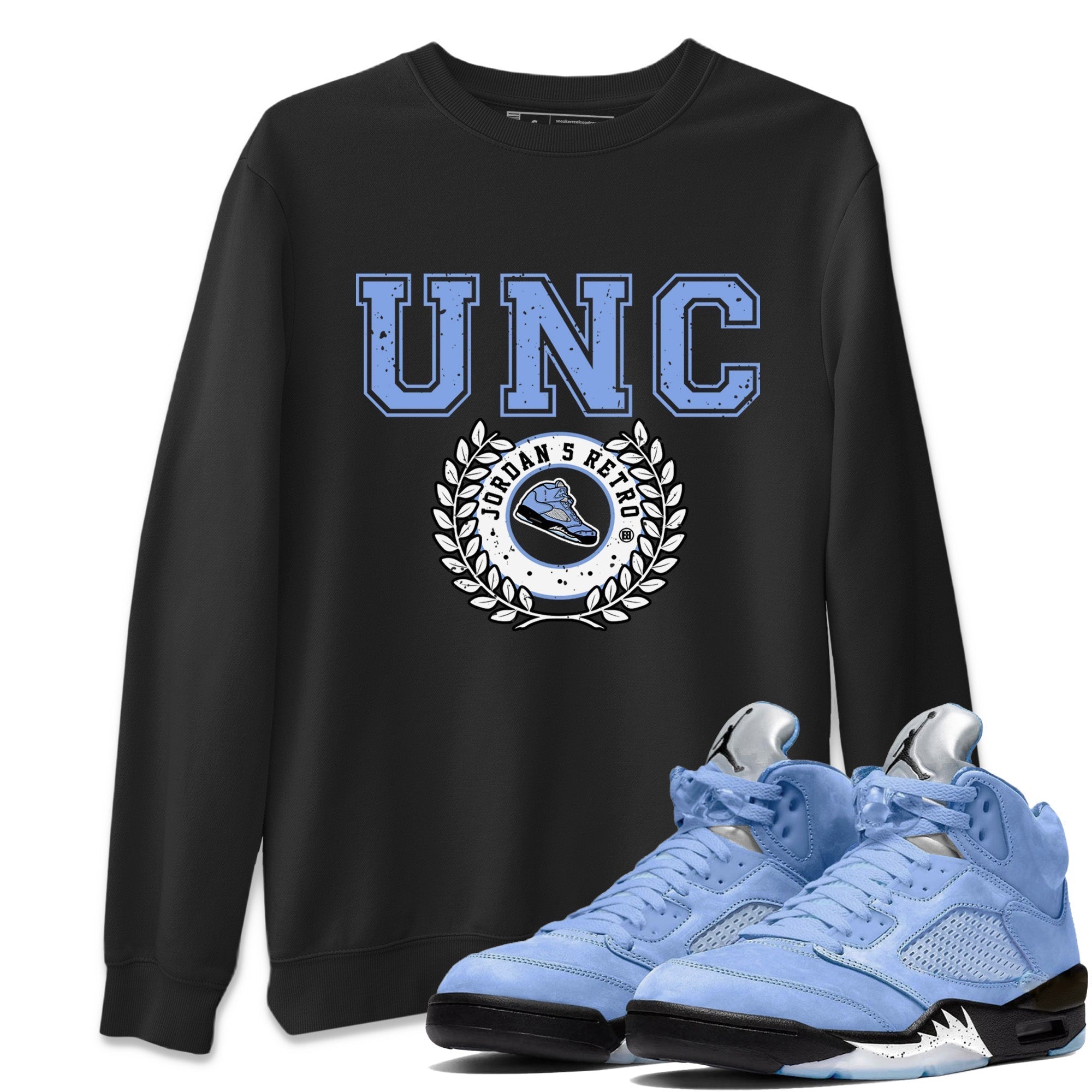 snkmatch Letter Unisex Tops - Air Jordan 5 UNC