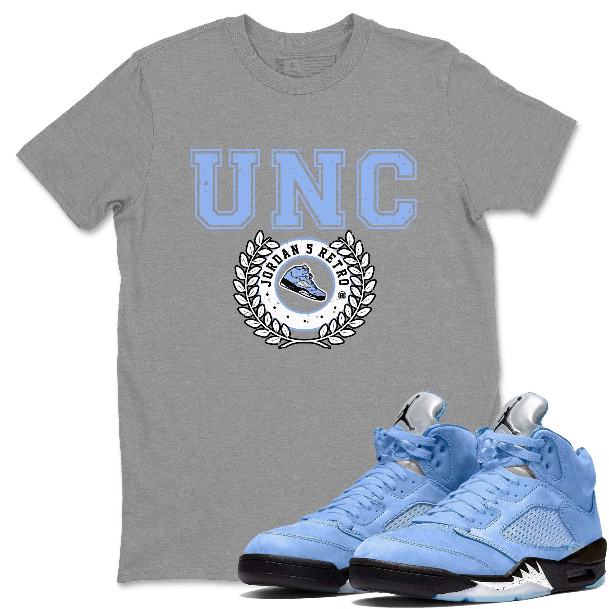 snkmatch Letter Unisex Tops - Air Jordan 5 UNC