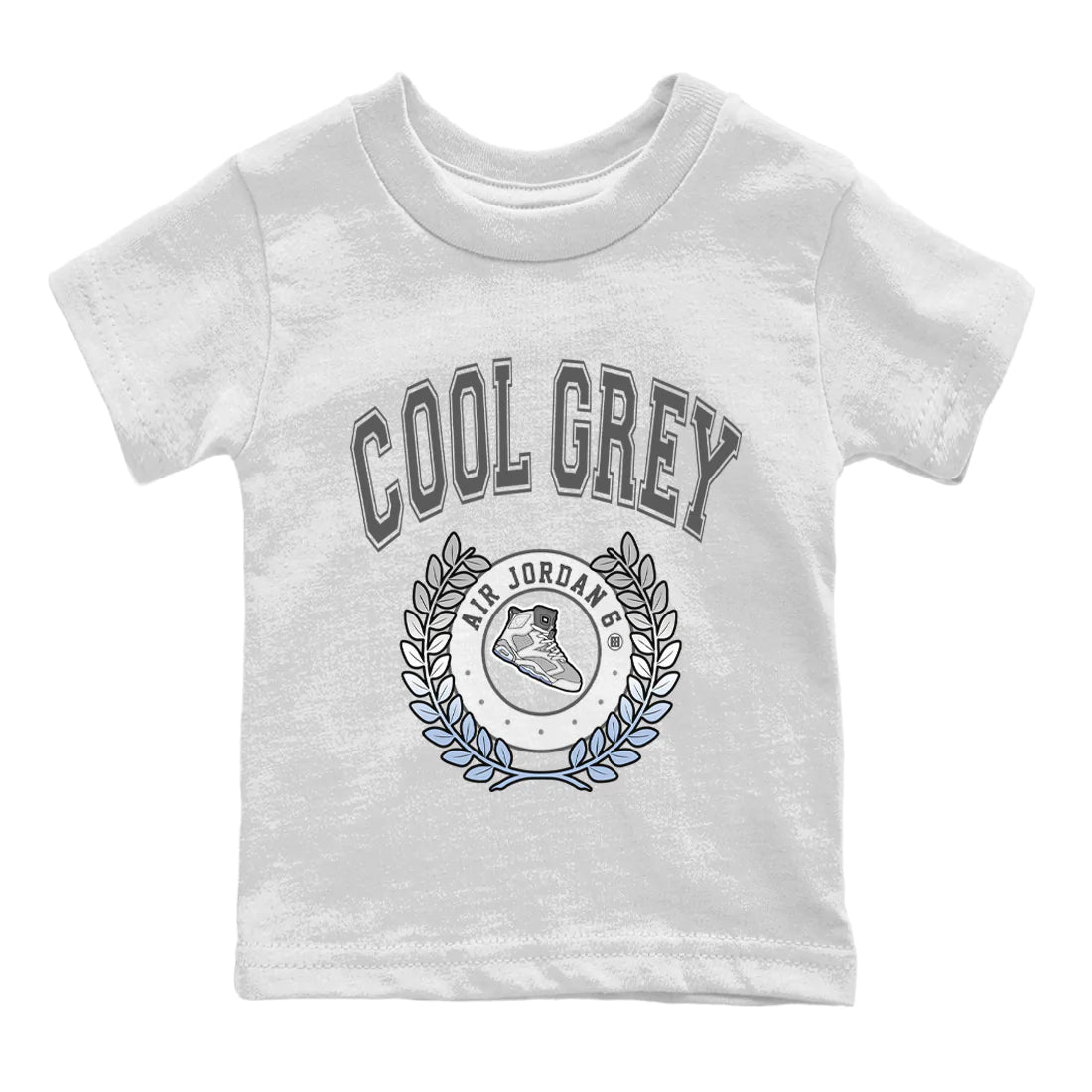 snkmatch Letter Kids Tops - Air Jordan 6 Cool Grey