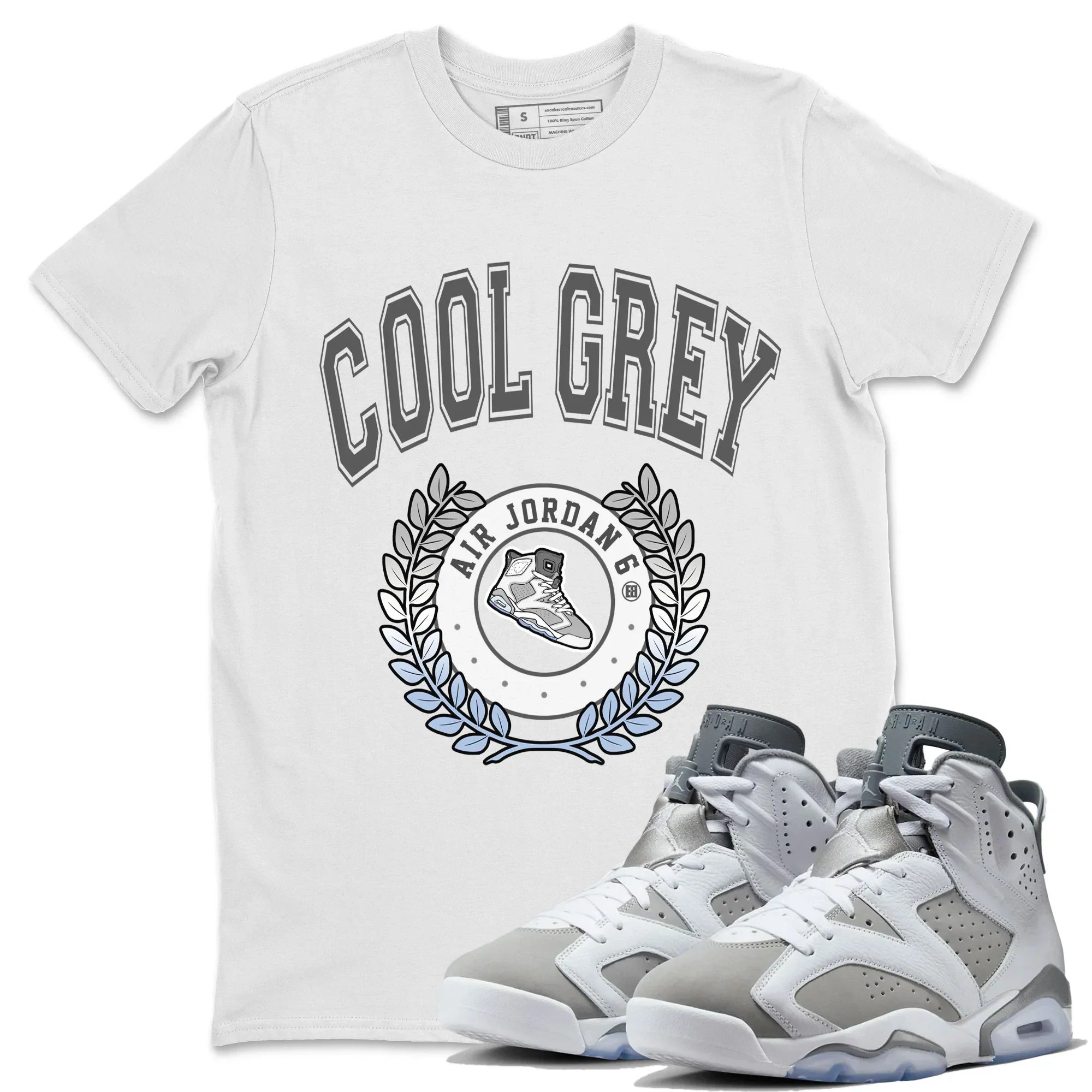 snkmatch Letter Unisex Tops - Air Jordan 6 Cool Grey
