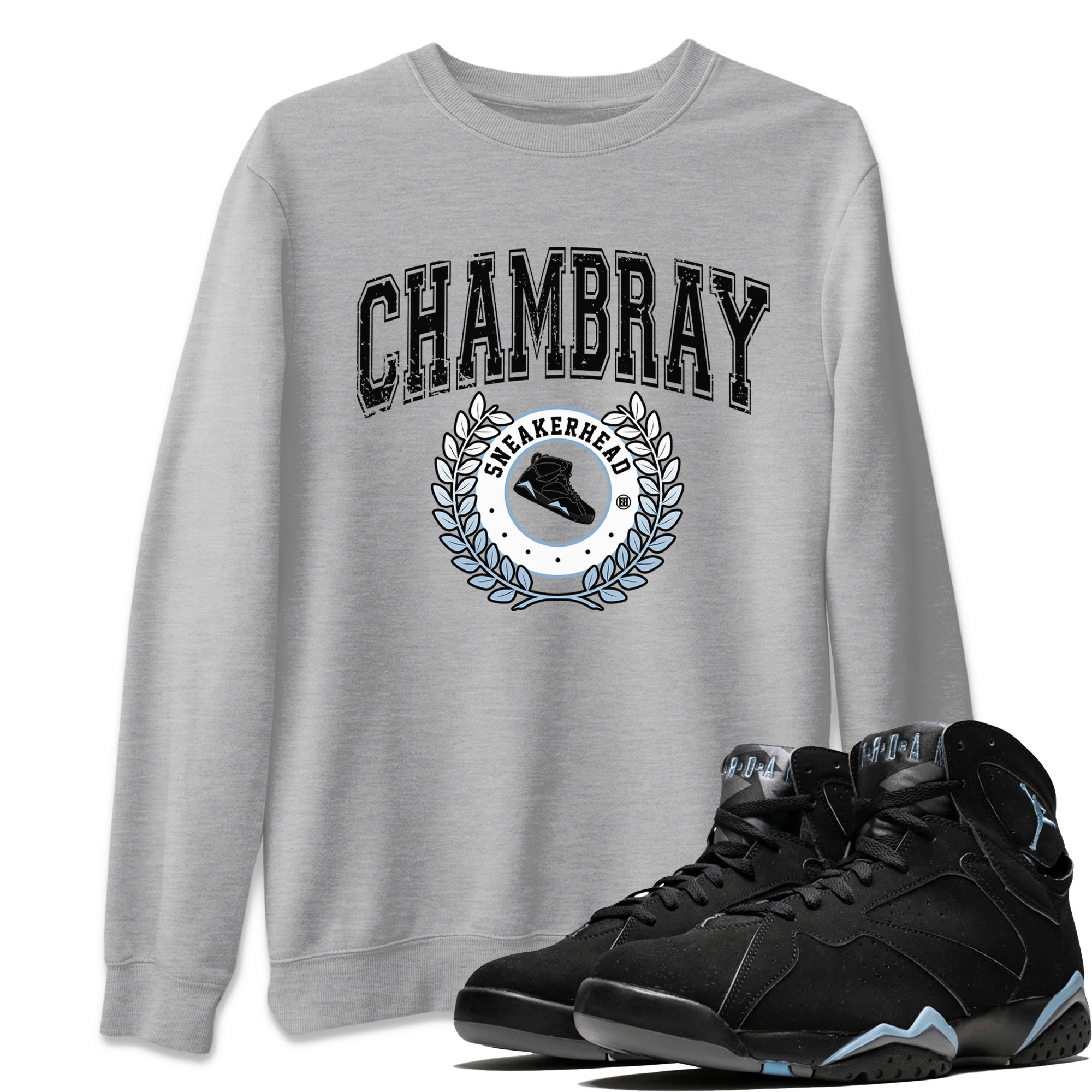 snkmatch Letter Unisex Tops - Air Jordan 7 Chambray