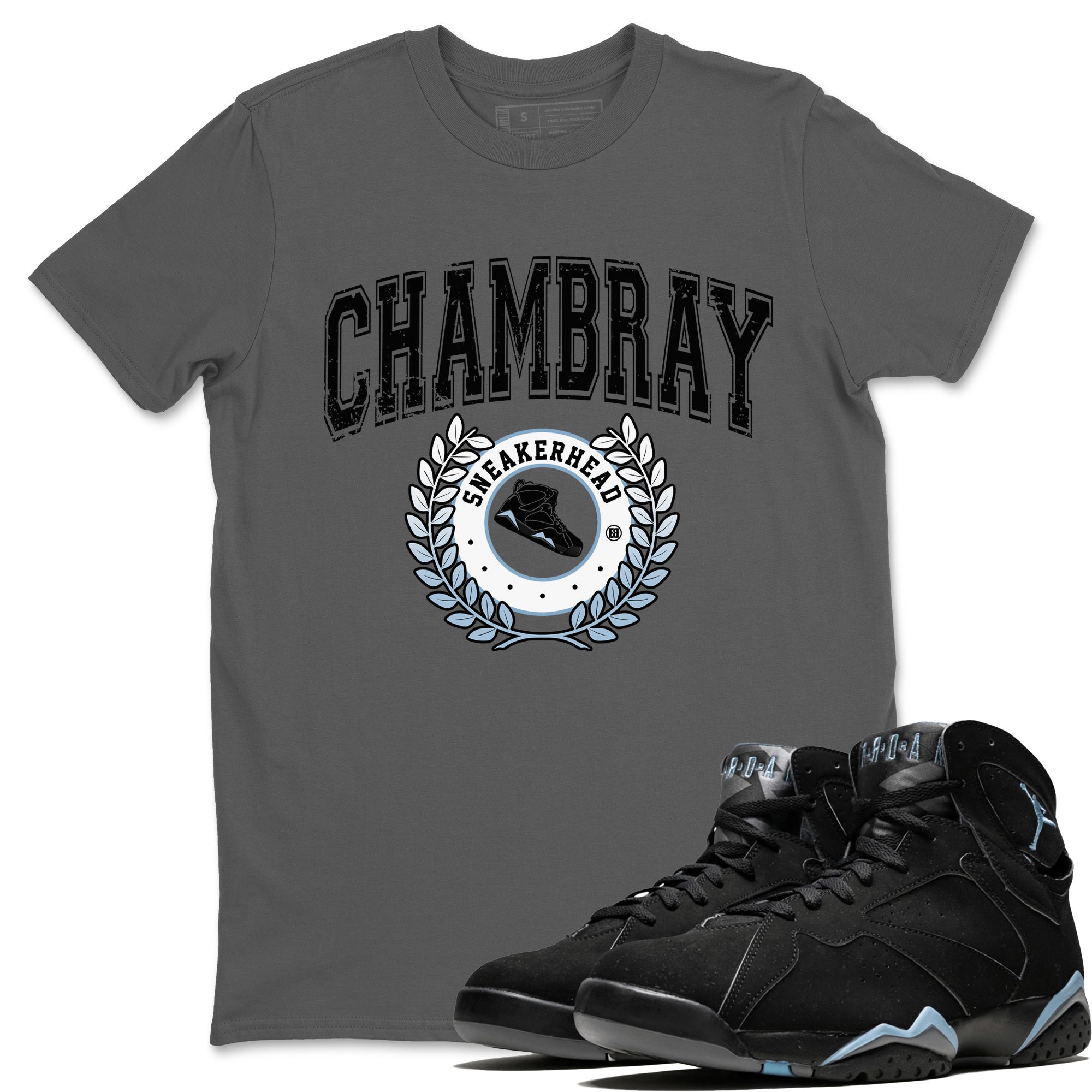 snkmatch Letter Unisex Tops - Air Jordan 7 Chambray