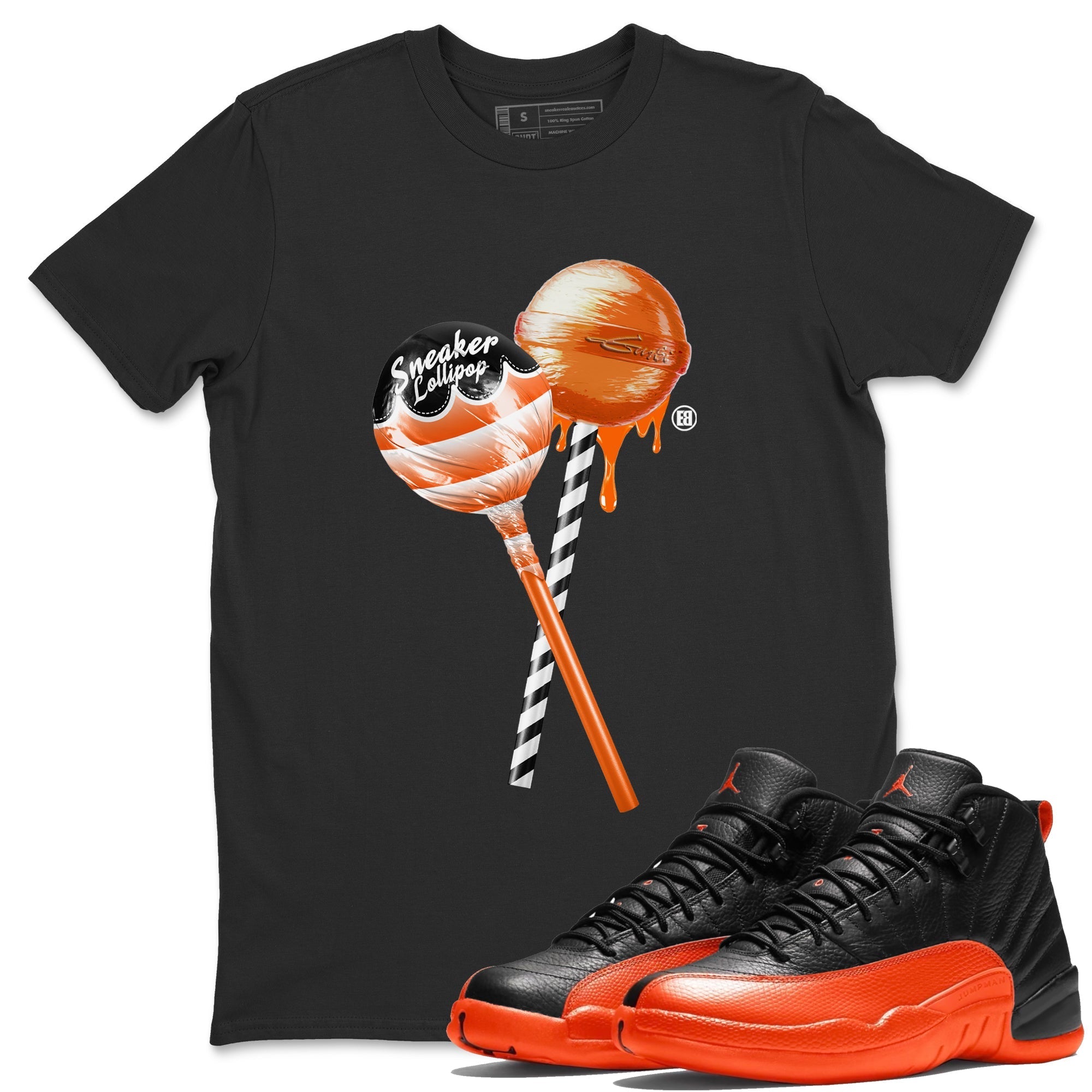 snkmatch Lollipops Unisex Tops - Air Jordan 12 Brilliant Orange