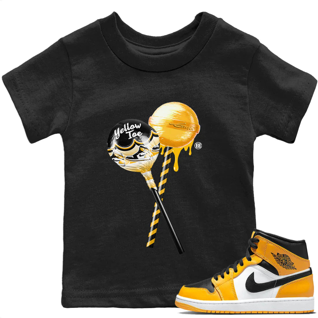 snkmatch Lollipops Kids Tops - Air Jordan 1 Taxi