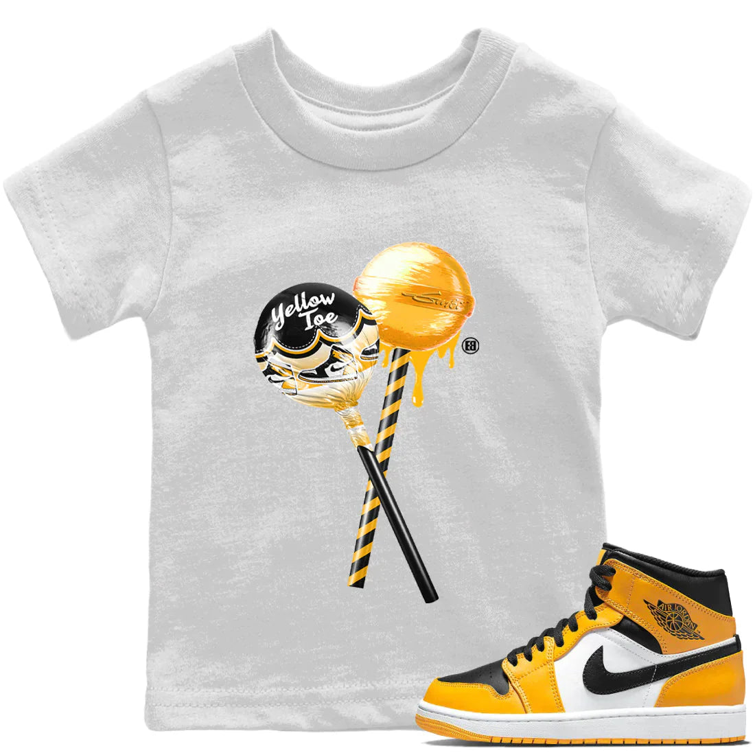snkmatch Lollipops Kids Tops - Air Jordan 1 Taxi