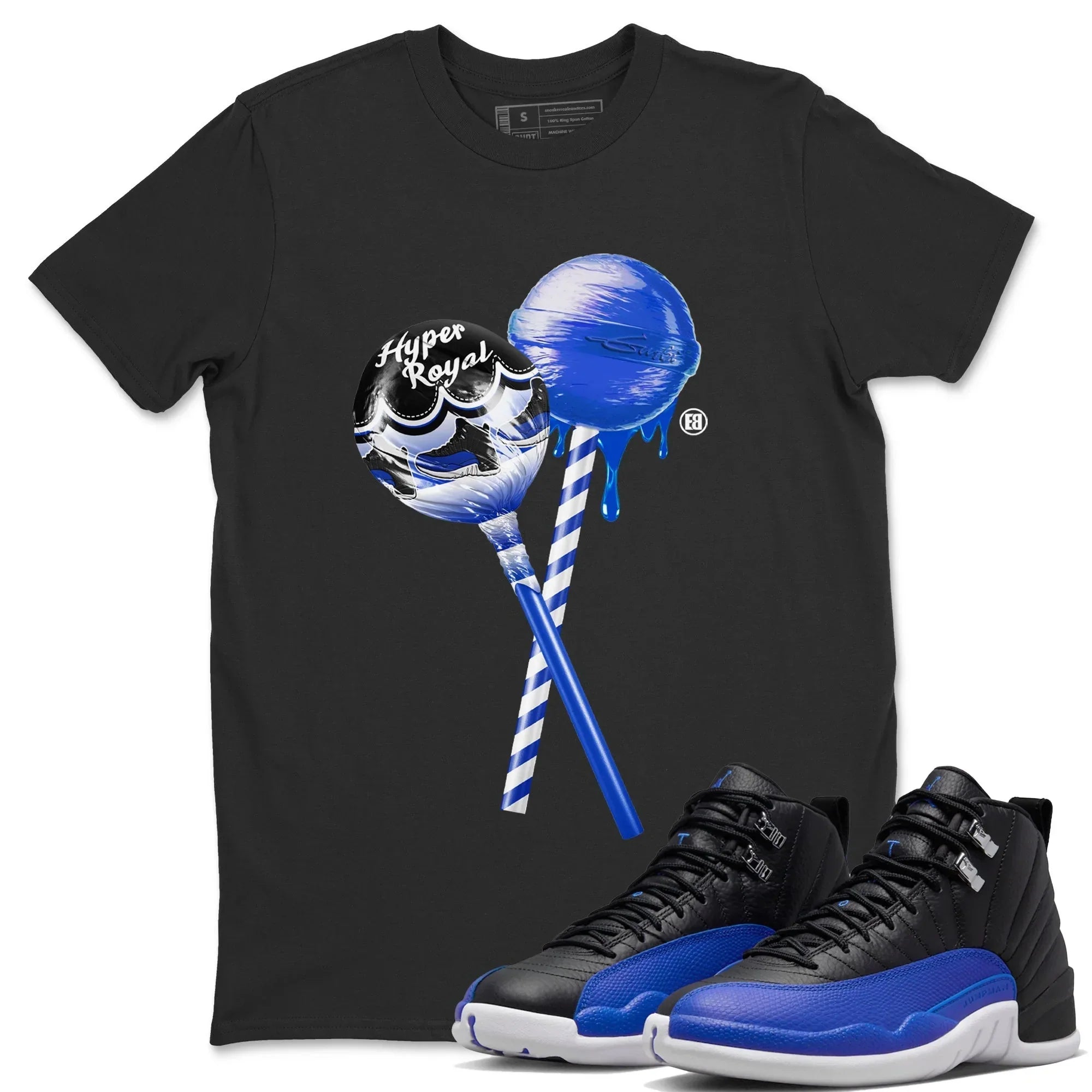 snkmatch Lollipops Unisex Tops - Air Jordan 12 Hyper Royal
