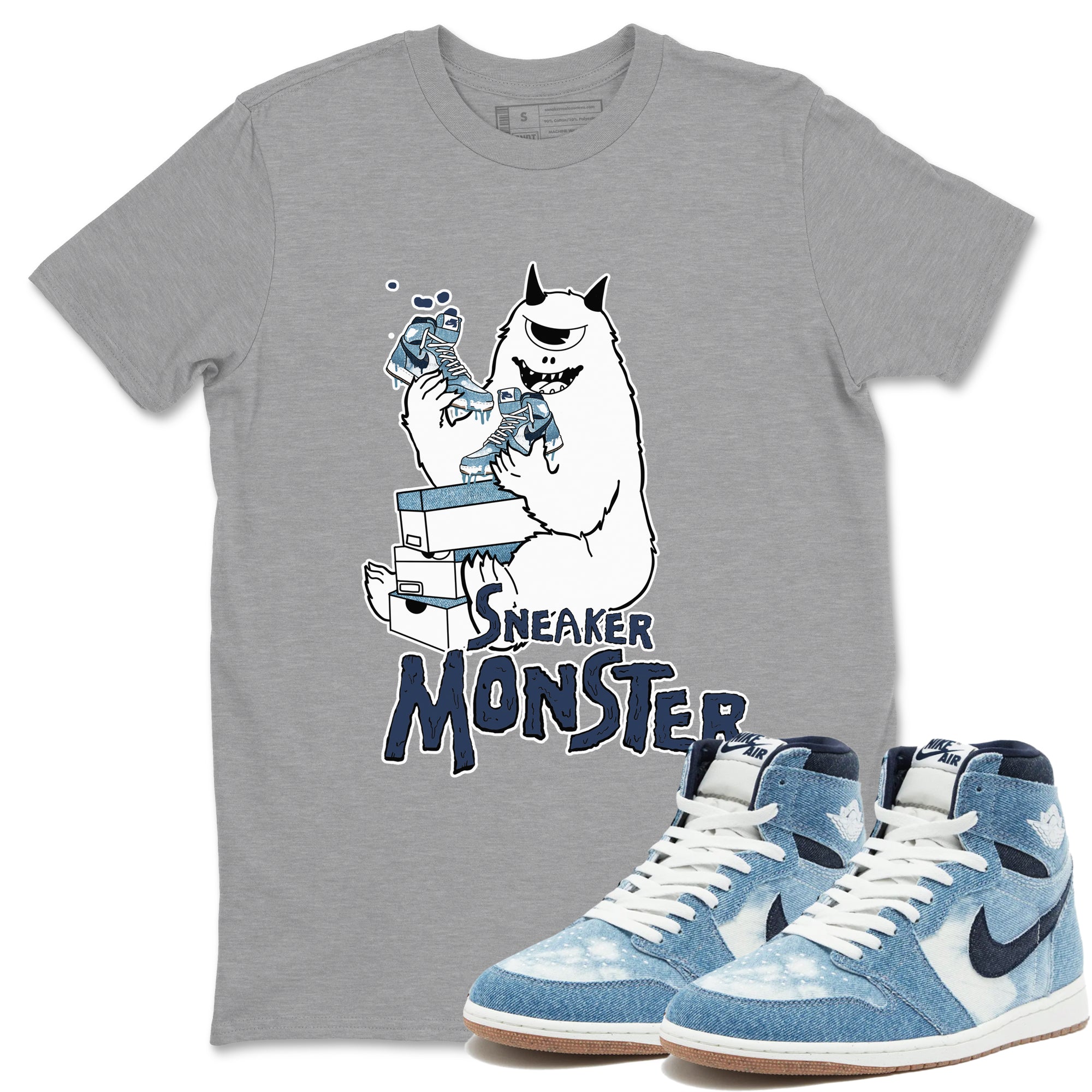 snkmatch Monster snkmatch Tees - Air Jordan 1 Denim 2024