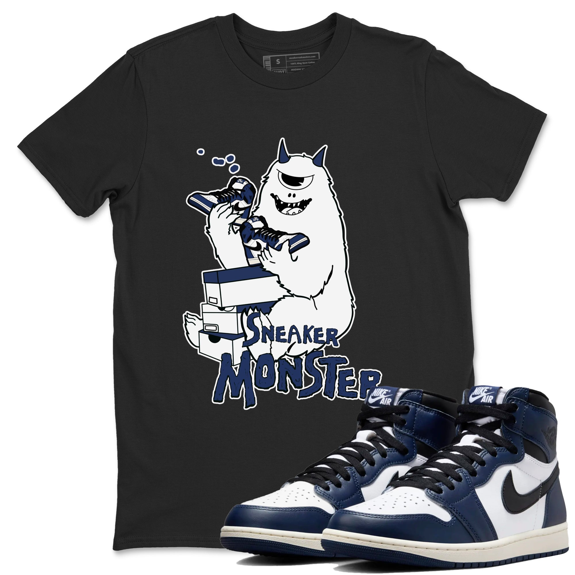 snkmatch Monster snkmatch Tees - Air Jordan 1 Midnight Navy