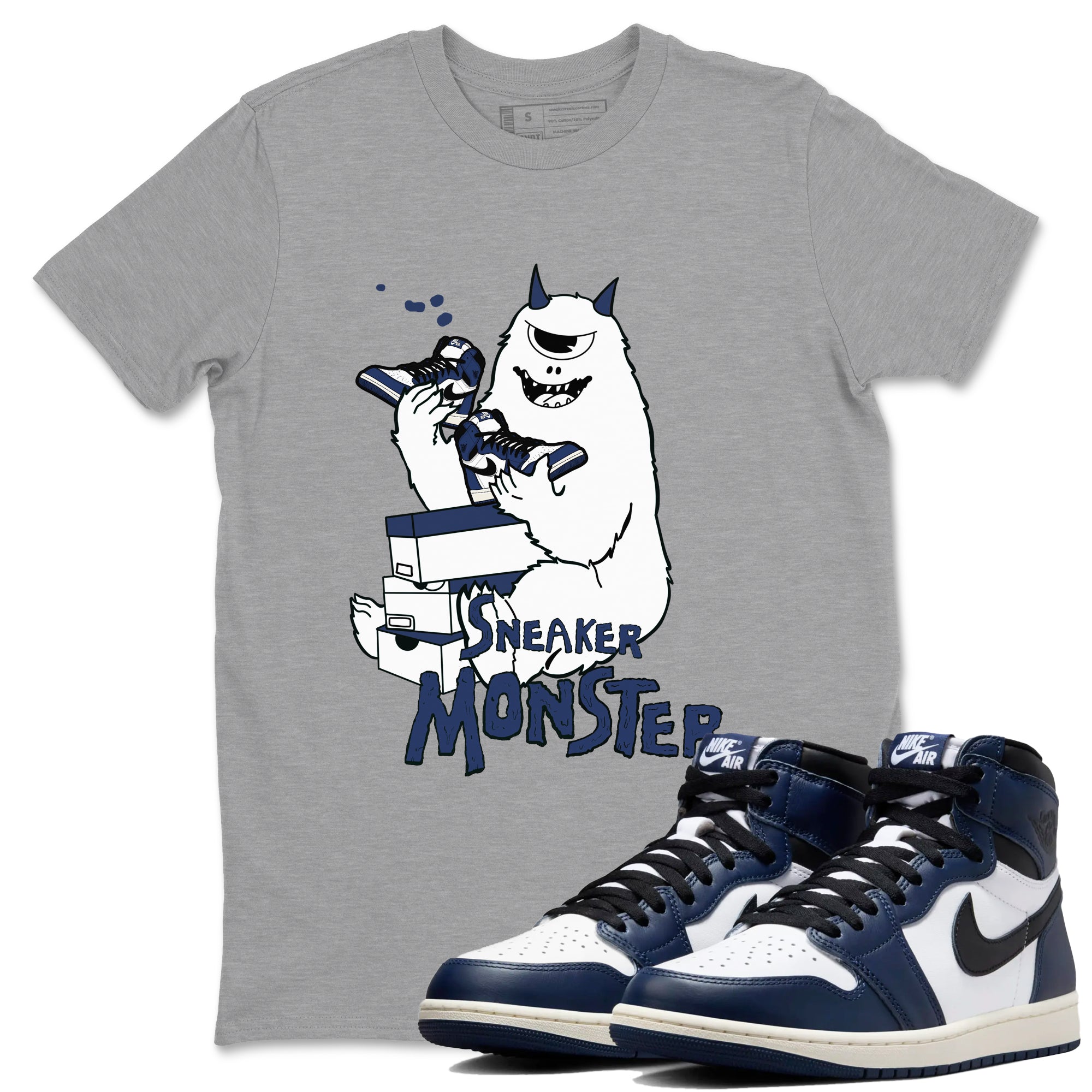 snkmatch Monster snkmatch Tees - Air Jordan 1 Midnight Navy