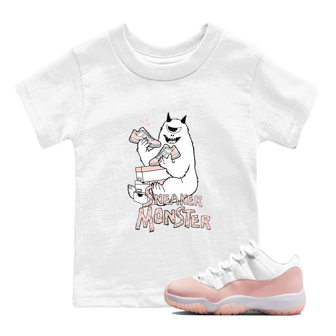 snkmatch Monster snkmatch Tees Kids - Air Jordan 11 Legend Pink