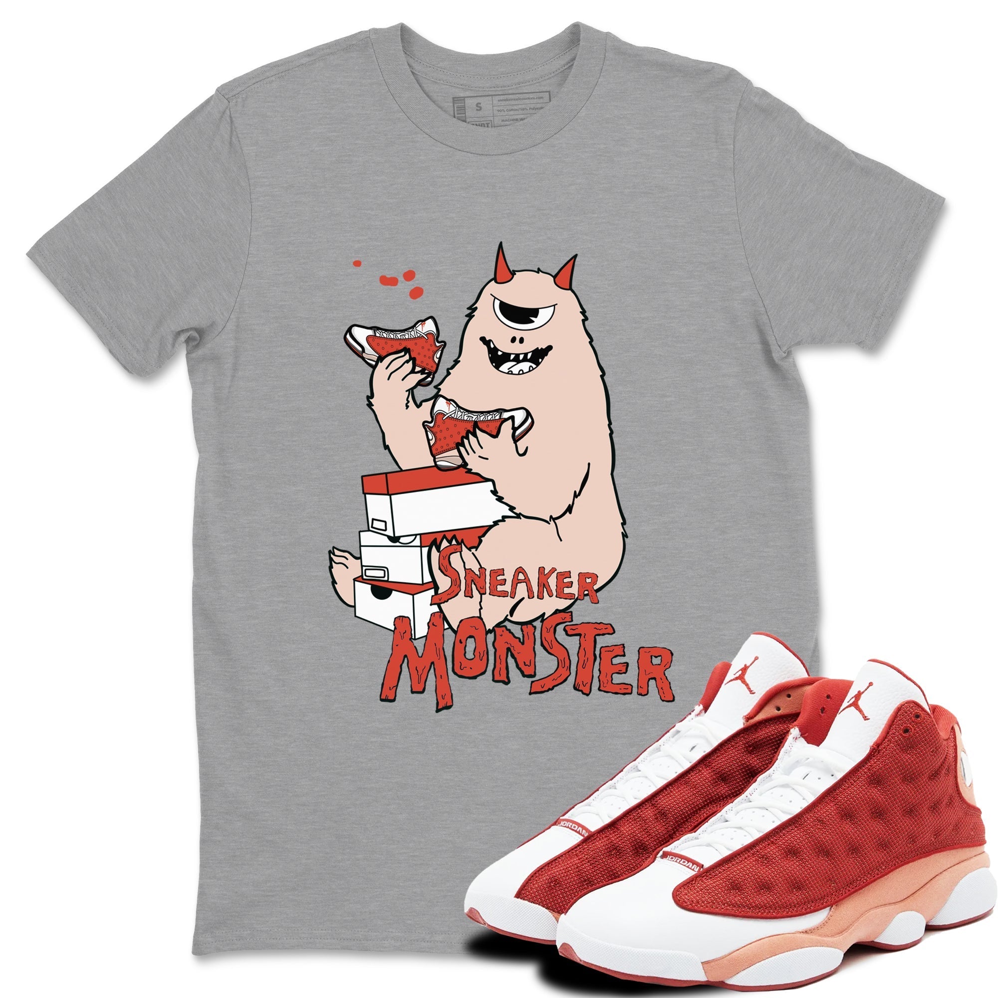 snkmatch Monster snkmatch Tees - Air Jordan 13 Dune Red